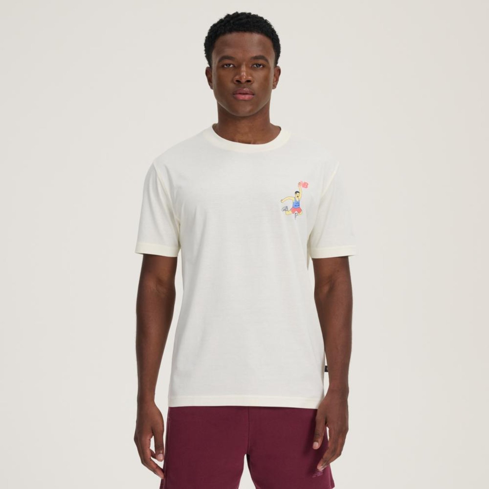 Vista 3 Camiseta Athletics Hoops Cartoon Masculina New Balance incolor New Balance incolor