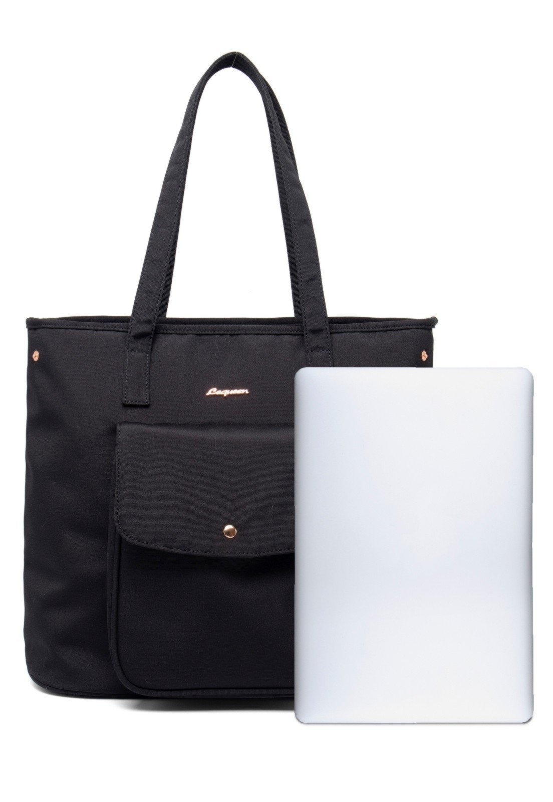 Vista 3 Bolsa Maternidade Feminina LeQueen Prática Multibolsos preto Lequeen preto