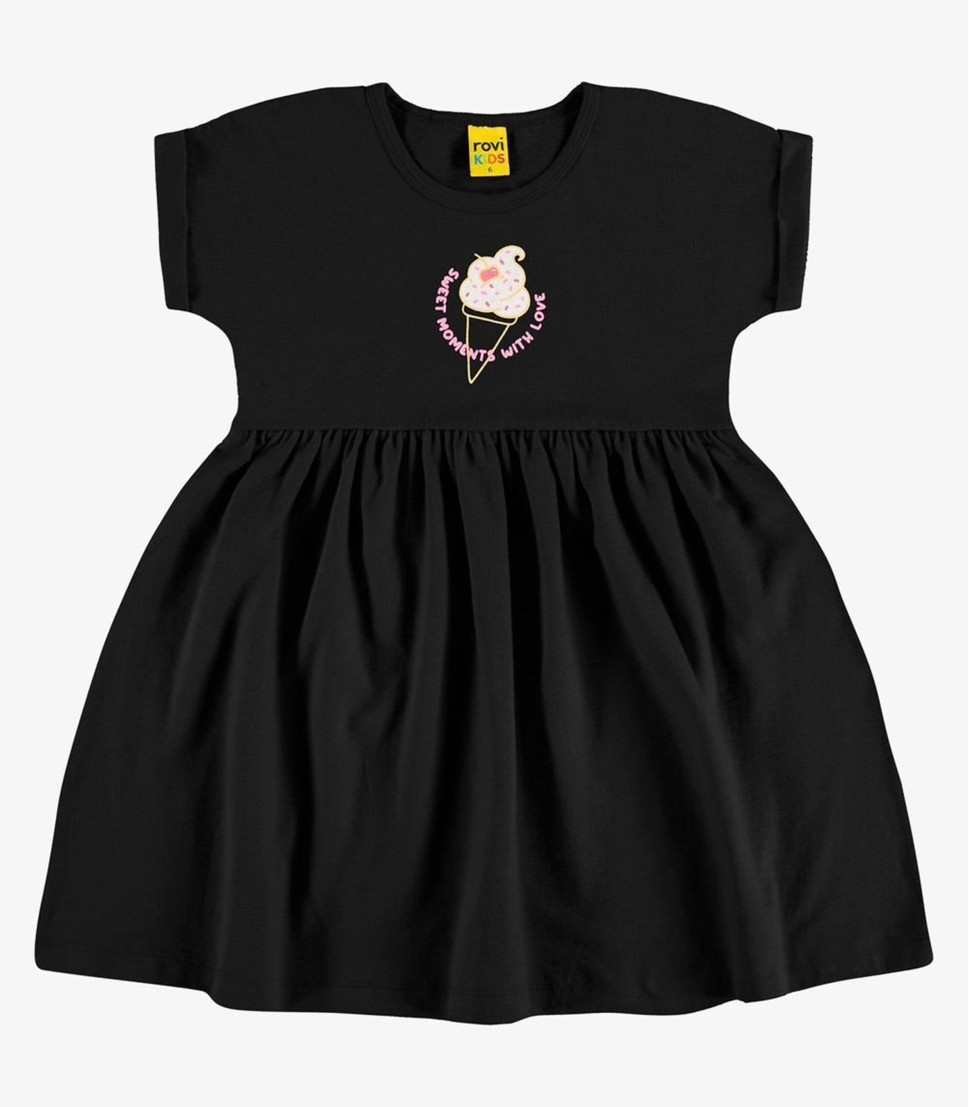 Infantil - Vestido Malhão Fruit Rovi Preto