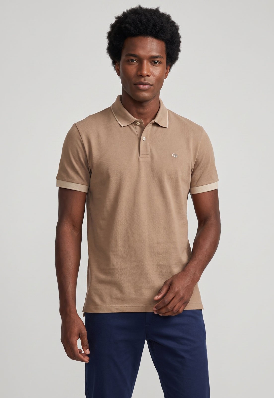 Polo Masculina Colcci Marrom