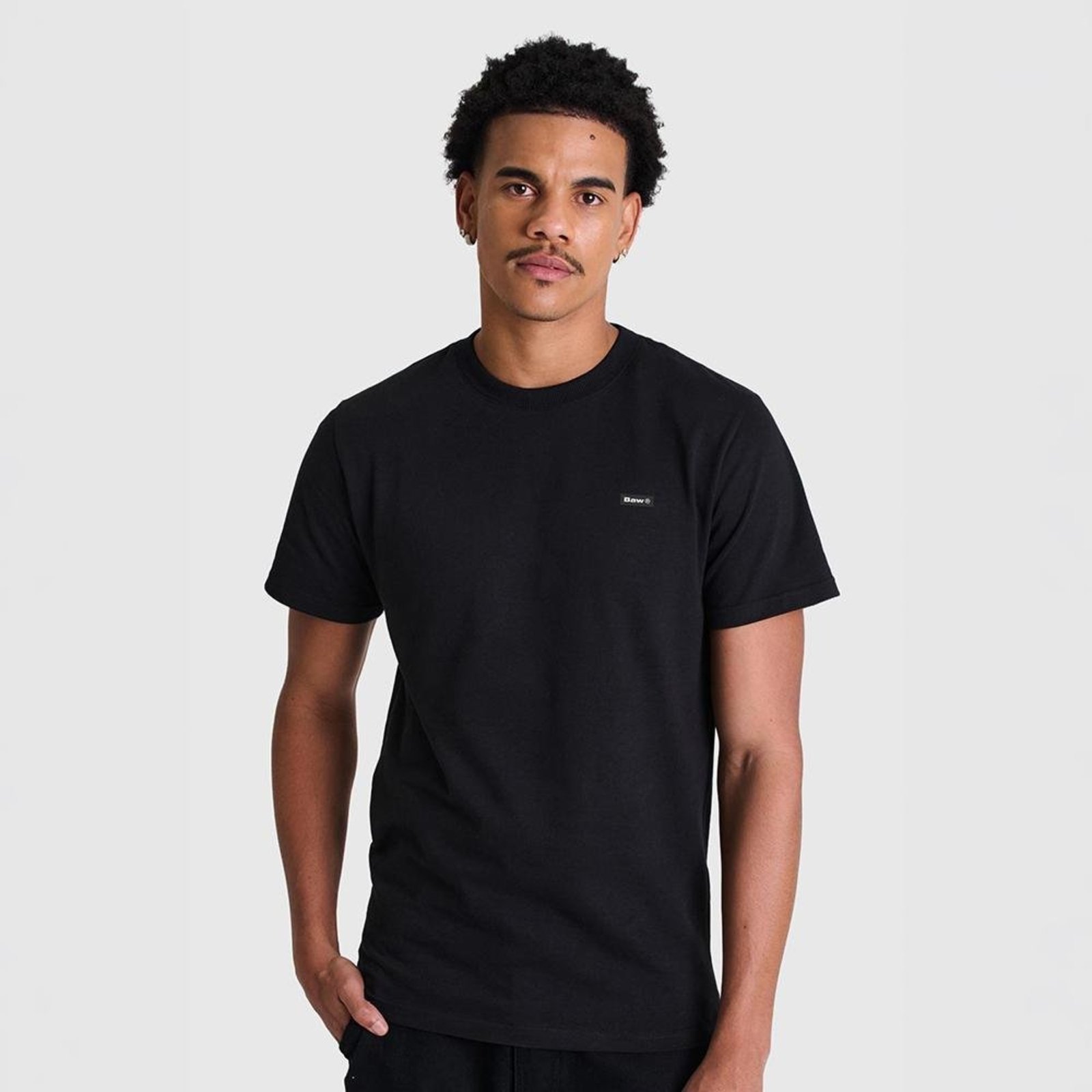 Camiseta Regular Heavy Patch Logo Preto