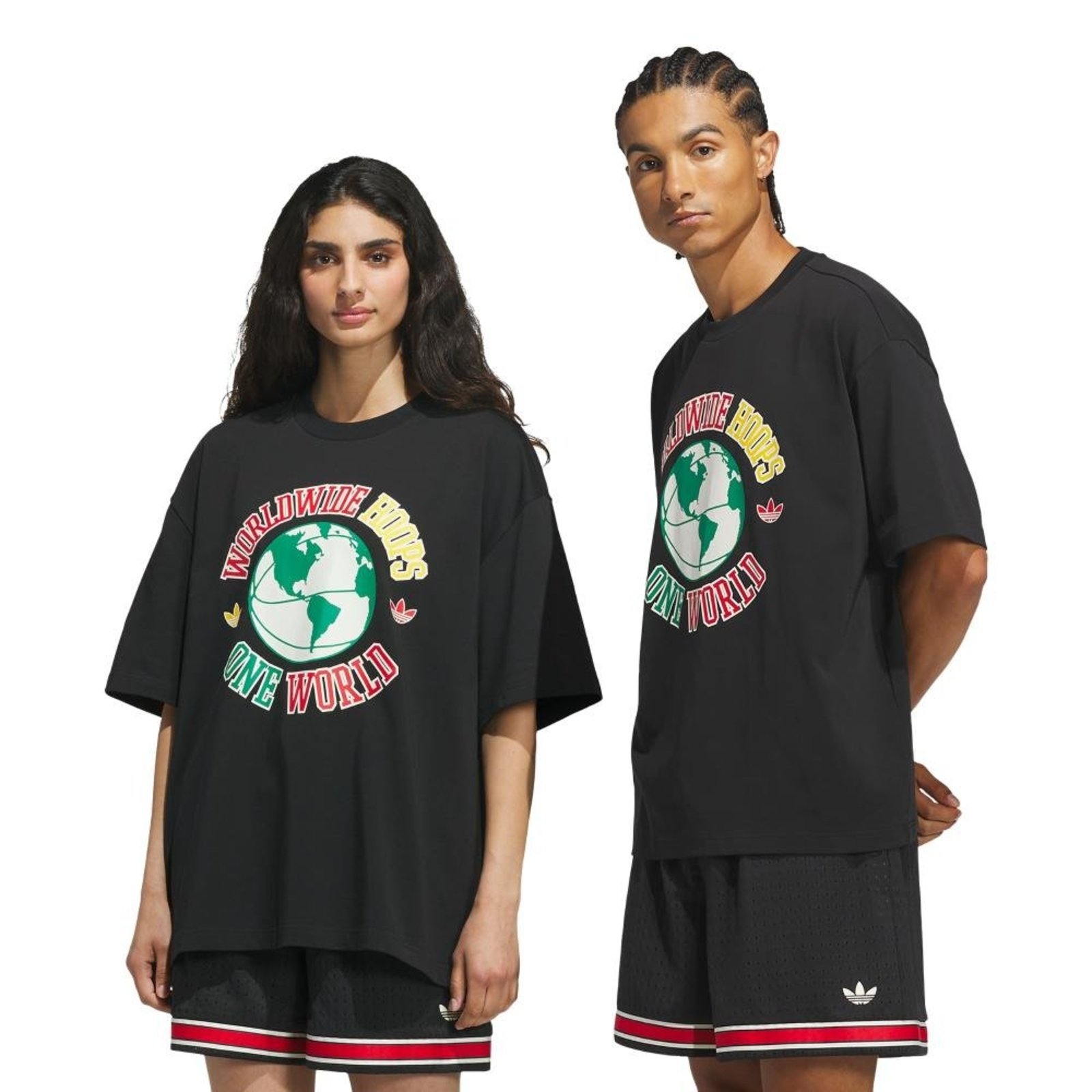 CAMISETA ORIGINALS WORLDWIDE HOOPS GLOBAL adidas Originals Preto