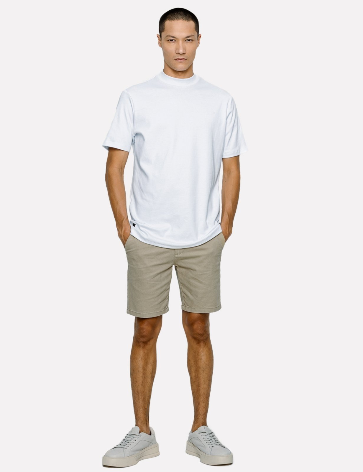 Camiseta K&J Black Masculina Slim Premium Suedine Egípcio GA Branca