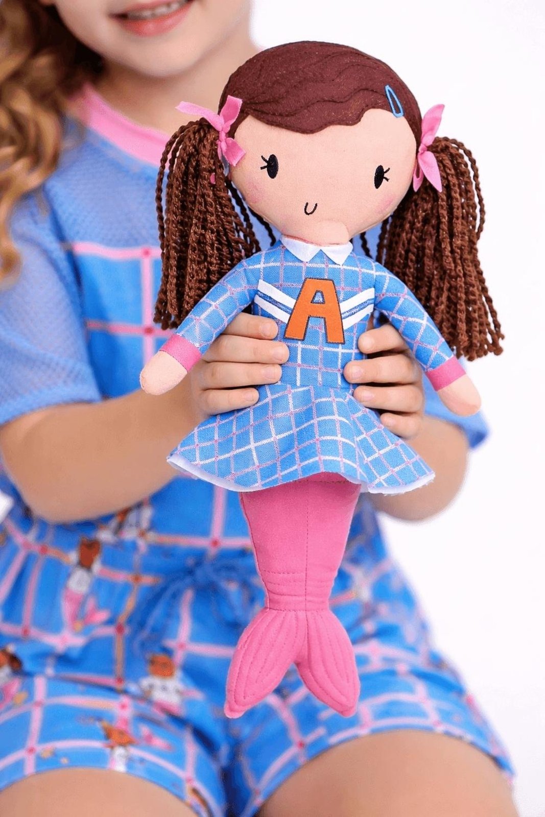 Infantil - Boneca Almofada Animadoras Subaquáticas Alphabeto Azul