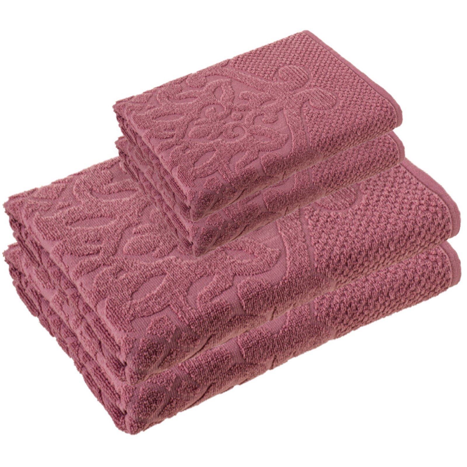 Jogo Toalha Banho 4 Peças Cavhome Ravenna Rosa