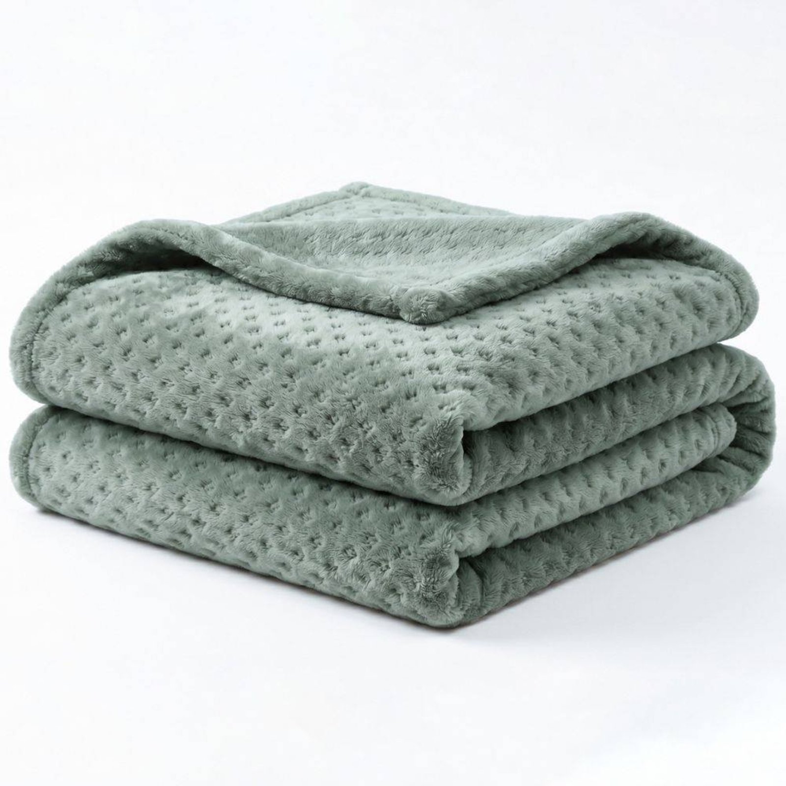 Manta Queen Casa Modelo Enxovais Flan Soft Texturizada Verde 260g/m² - 1 PEÇA