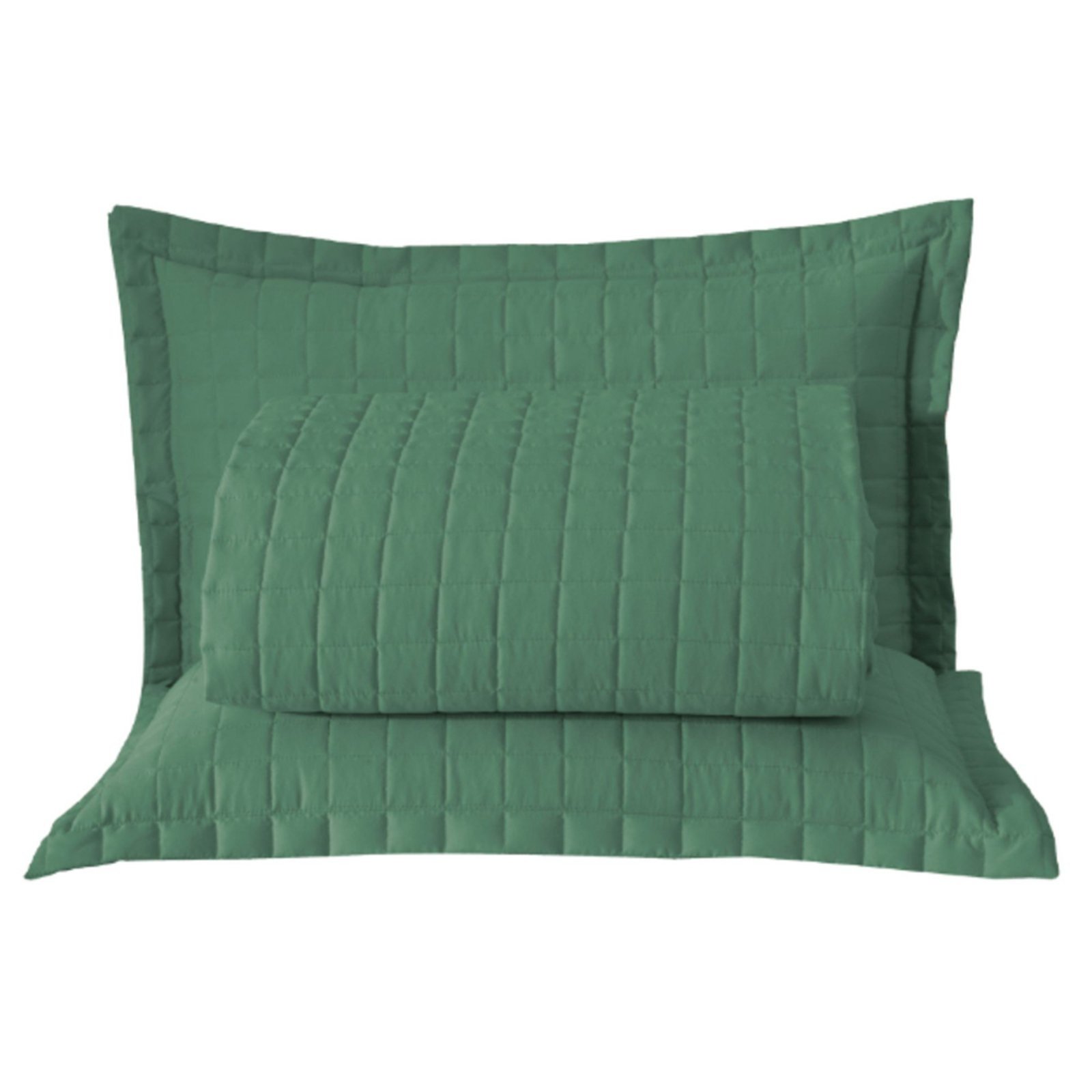 Kit Cobre Leito Colcha Monaco King Dupla Face 3 Peças - Verde - 100% Poliéster