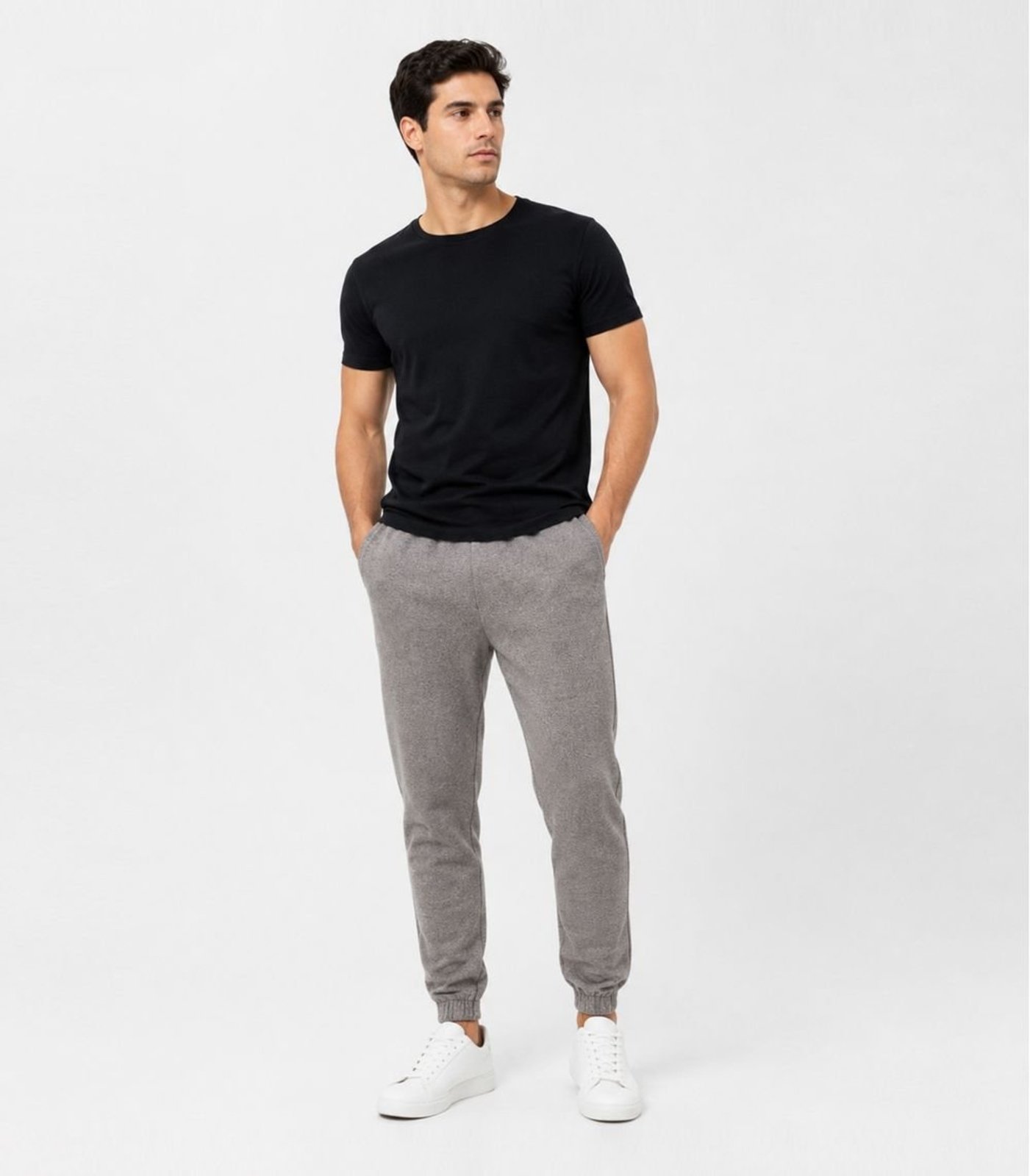 Calça Jooger Masculina Moletom Peluciado Select Cinza