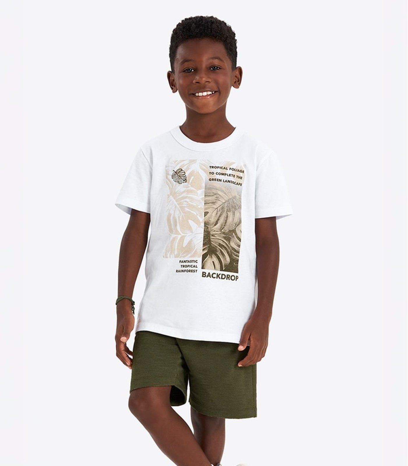 Infantil - Conjunto Verão Menino Com Relevo Rovi Branco