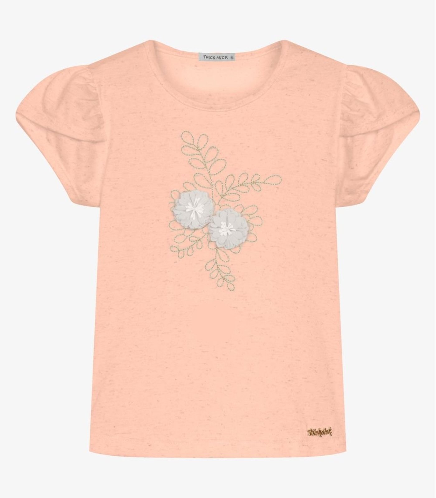 Infantil - Blusa Meia Malha Com Bordado Trick Nick Rosa