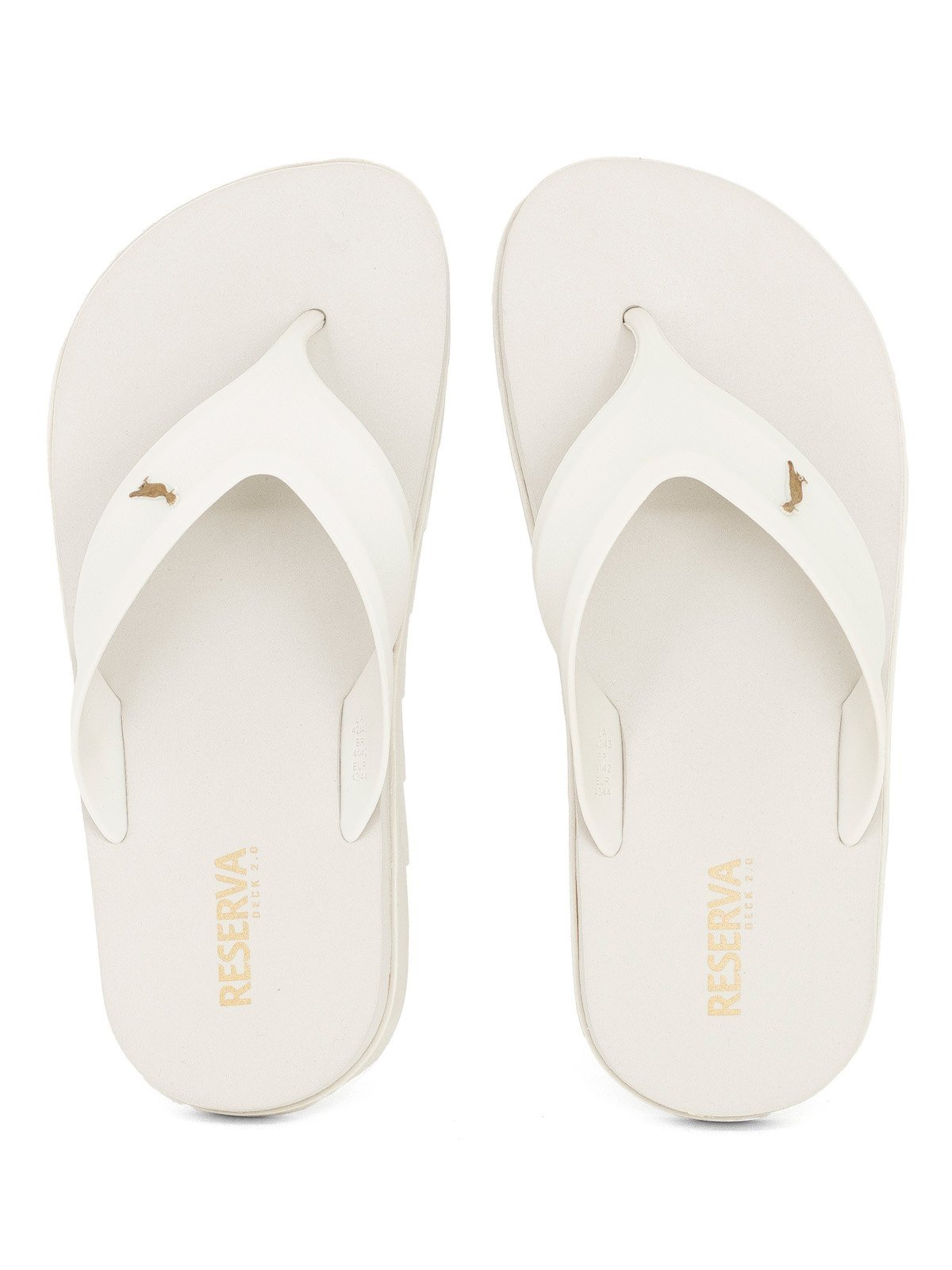 Sandália Masculina Reserva Go Casual Deck Rubber Confortável Durável Chinelo Leve Branco Off White