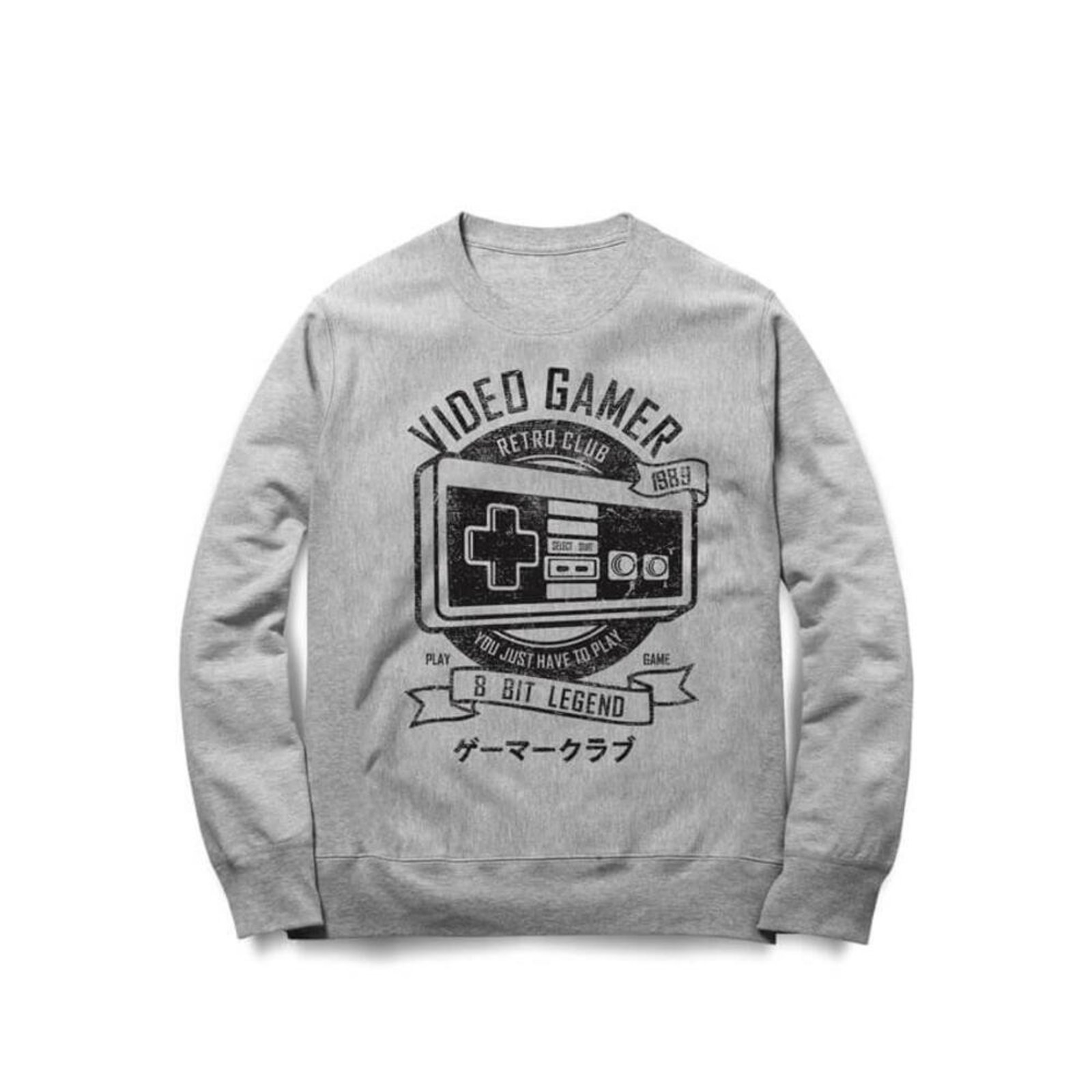 Moletom Gamer Retrô Club - Mescla Cinza - Casual - Studio Geek