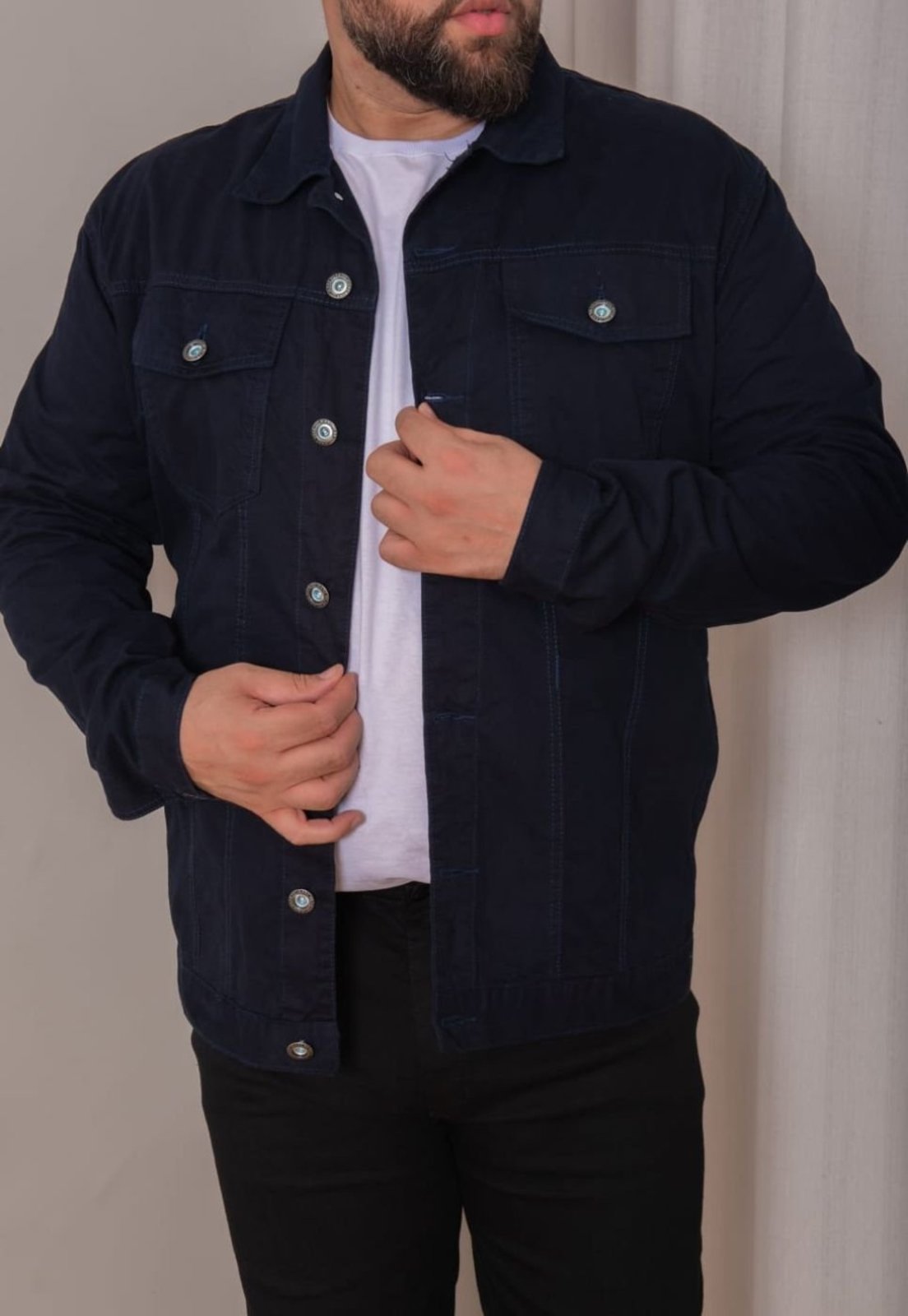 Jaqueta Masculina Jeans Light Plus Size