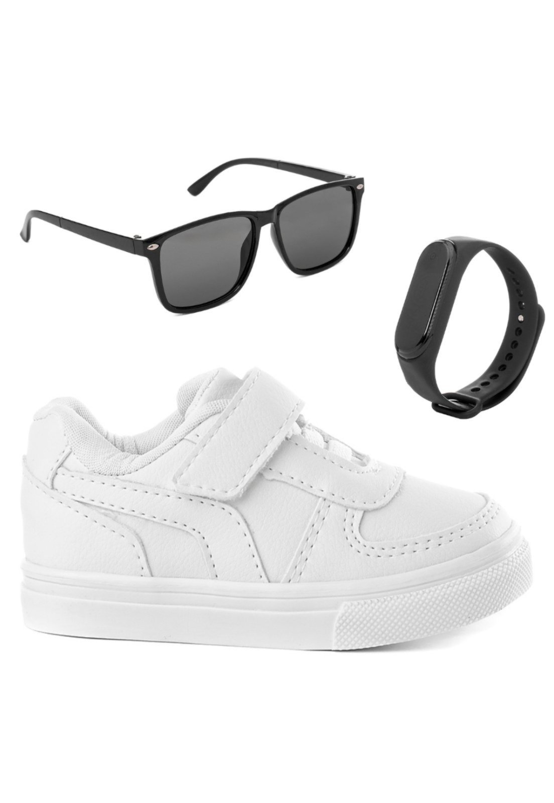 Infantil - Tênis Menino Funfy Conforto + Óculos E Relógio Branco