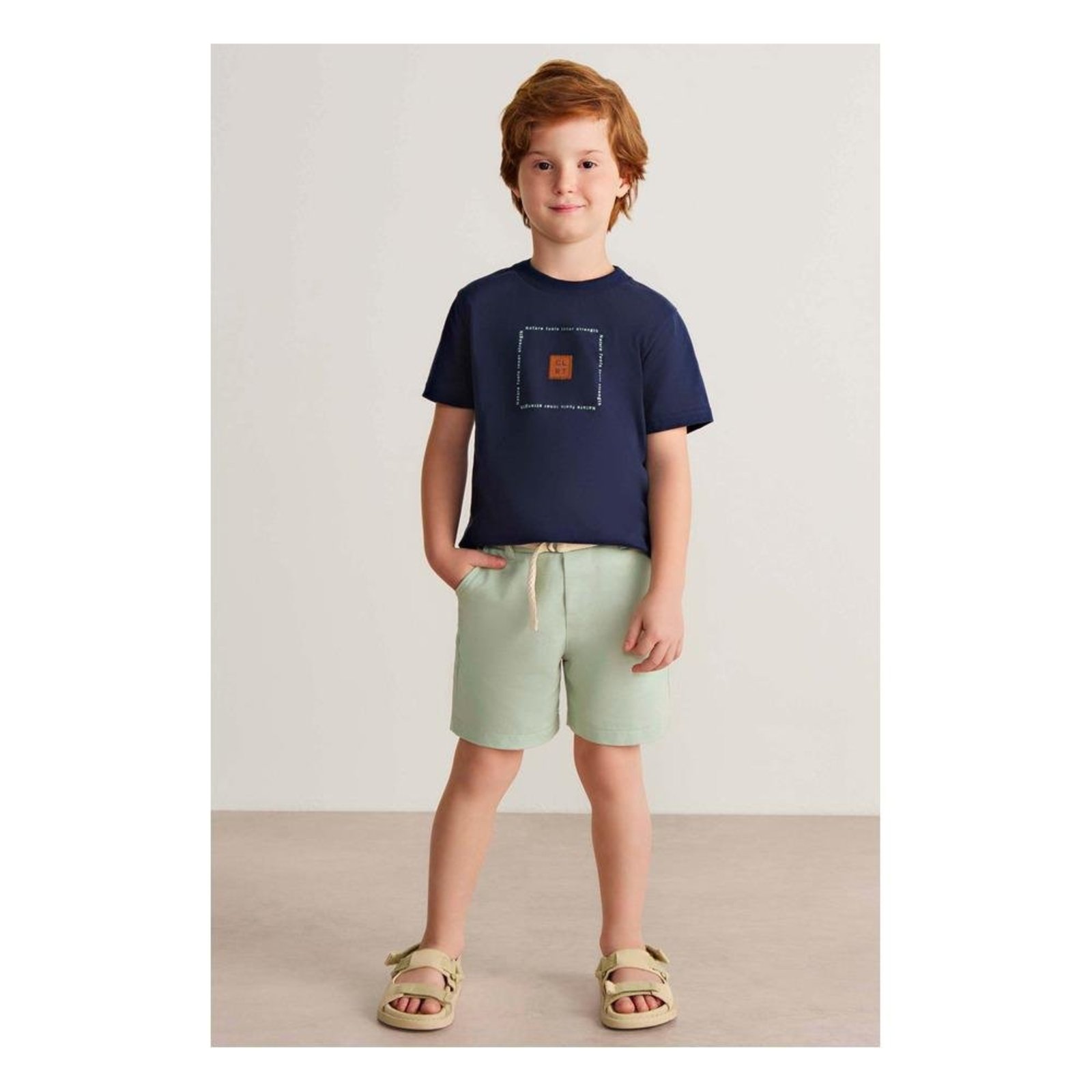 Infantil - Conjunto Camiseta Azul Bermuda Colorittá 10 Azul