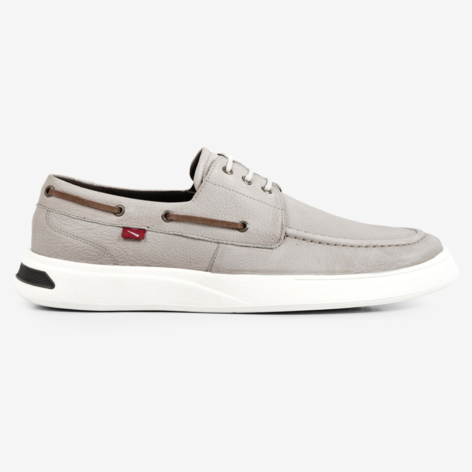 Sapatênis Couro Ferracini Búzios 8961-652B Cinza Masculino