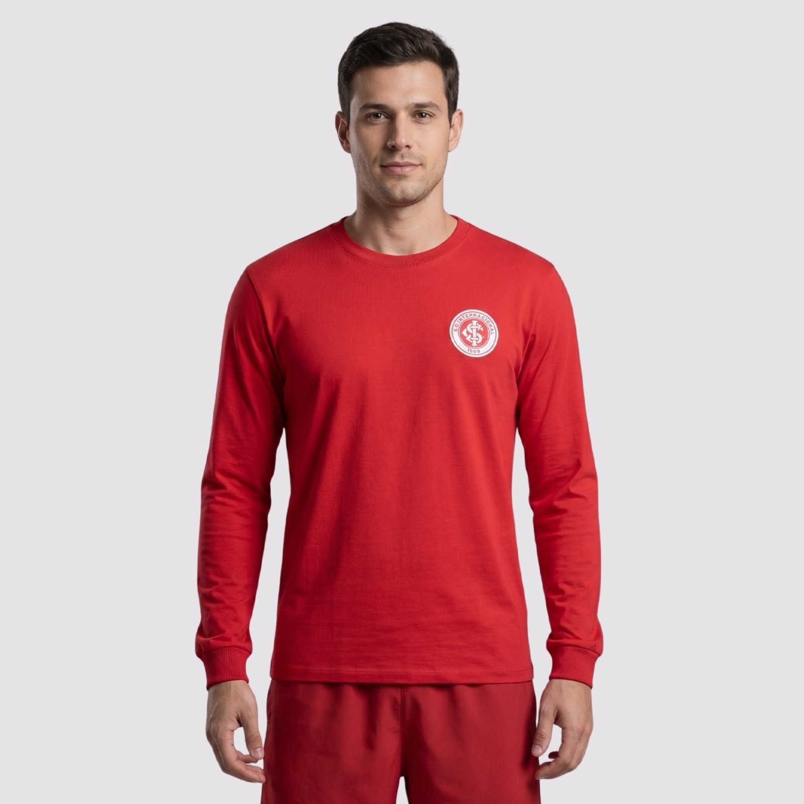 Camisa Internacional Manga Longa Vermelha