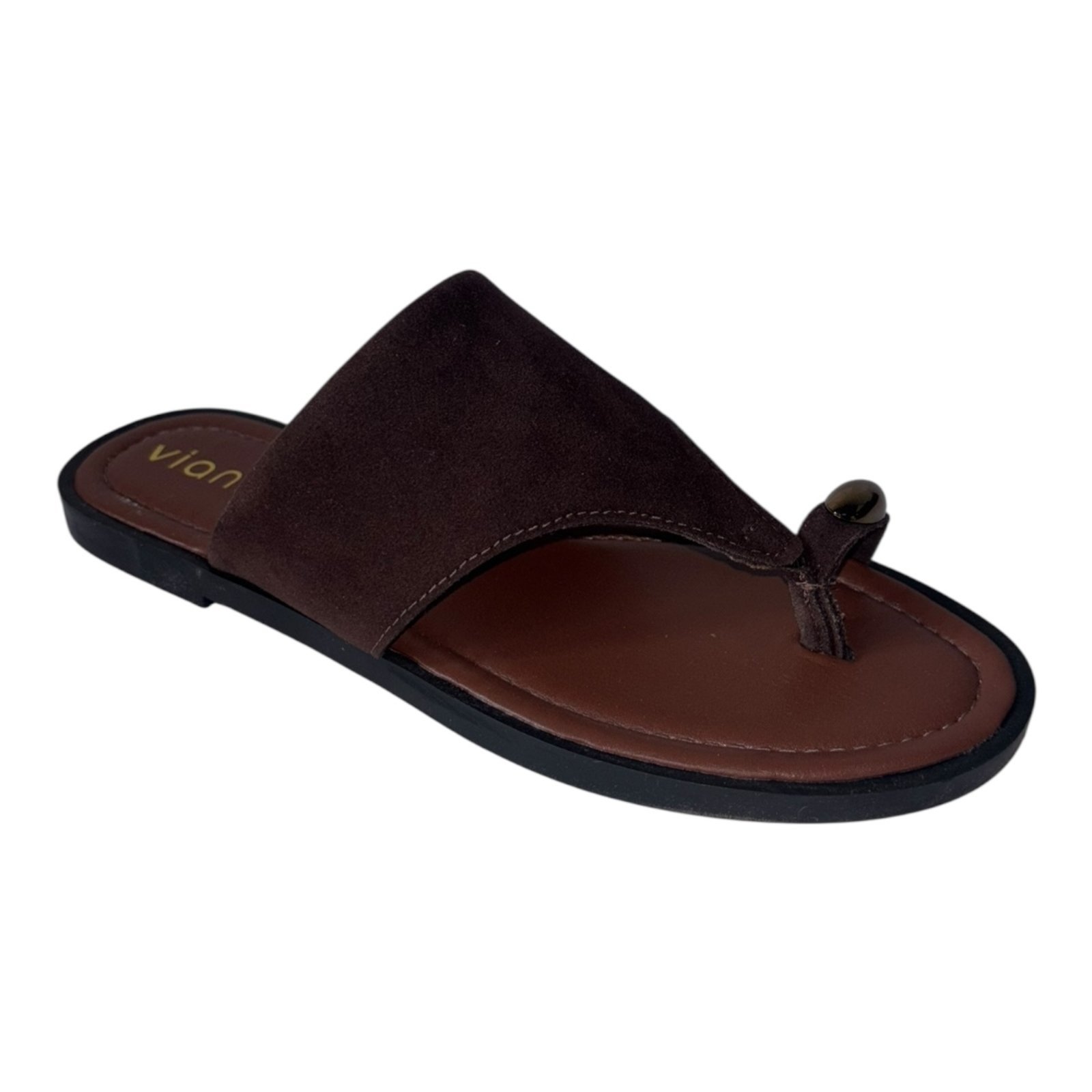 Rasteira Sandalia Vianza Dedo Tendecia Boho Chic Marrom