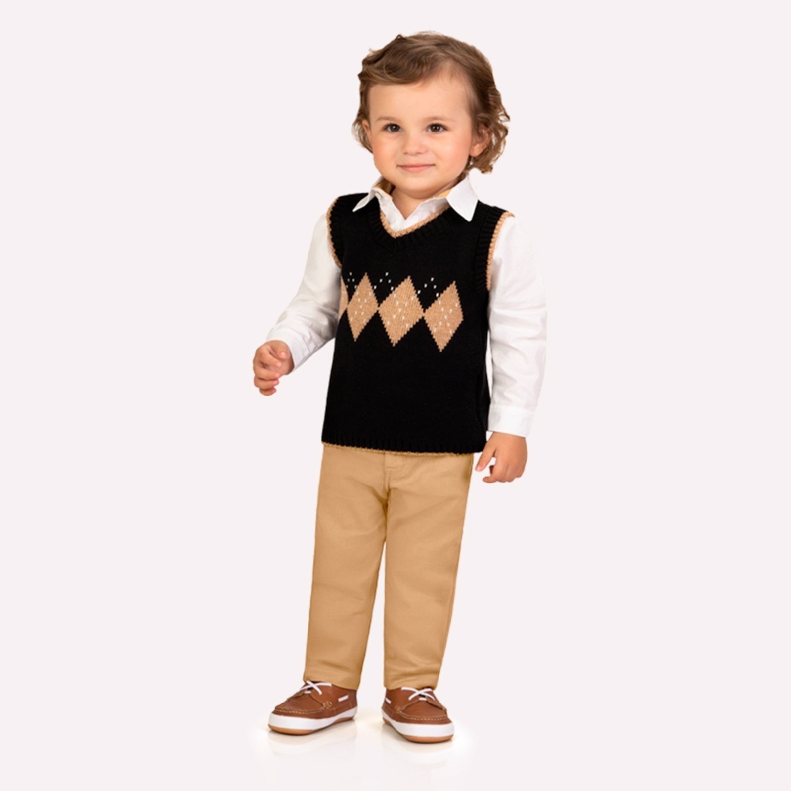Infantil - Conjunto Menino com Tricô Milon