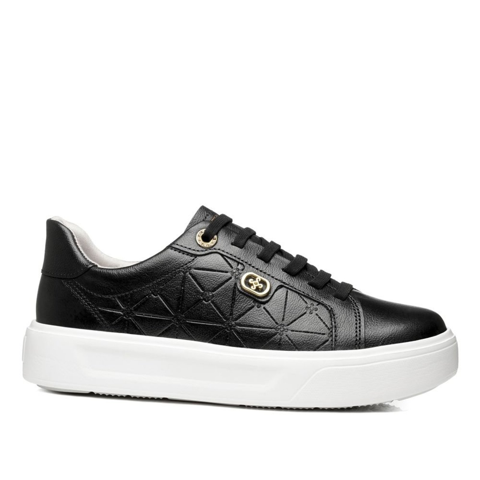 Tênis Pegada Feminino em Couro Preto 211227-03 Tênis Pegada Feminino em Couro Preto 211227-03 36