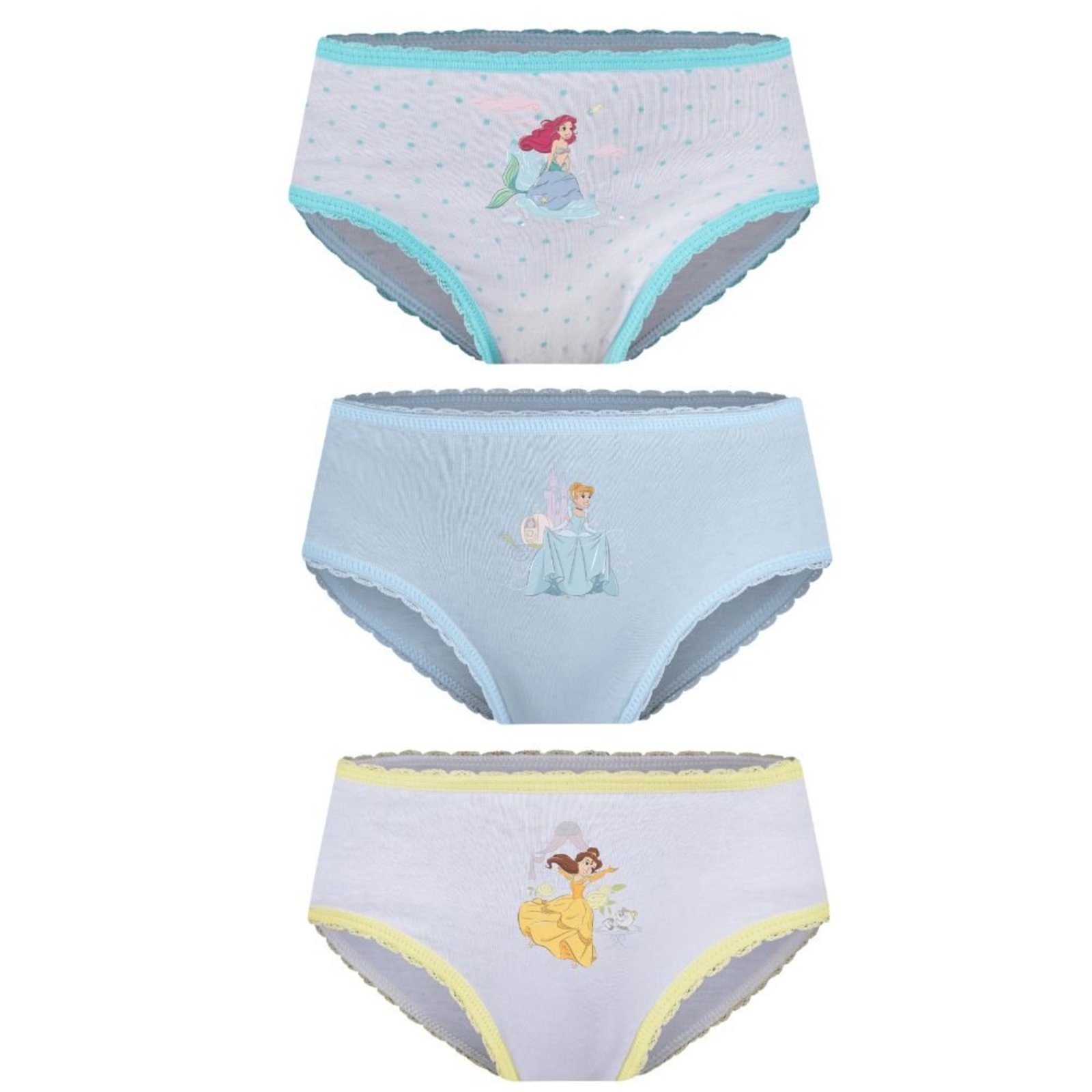 Kit 3 Calcinha Lobinha Princesas 18201-089