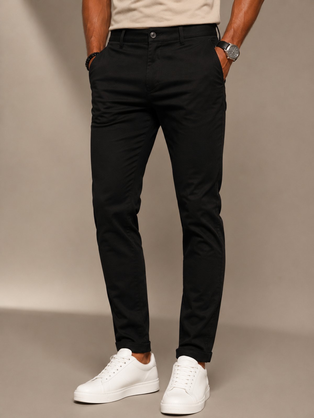 Calça Sarja Masculina 5 Estilo Conforto Casual Preta