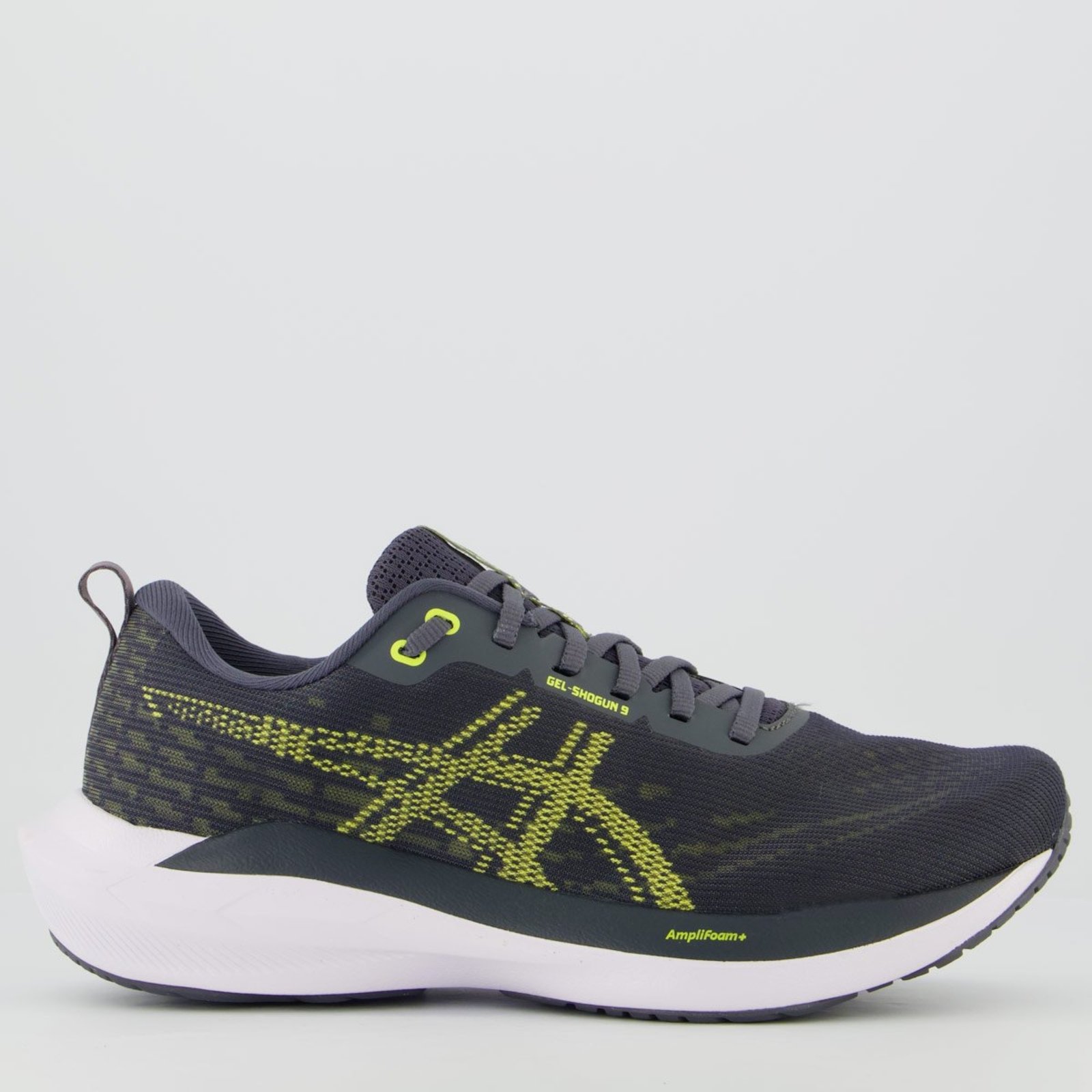Tênis Asics Gel Shogun 9 Cinza e Amarelo