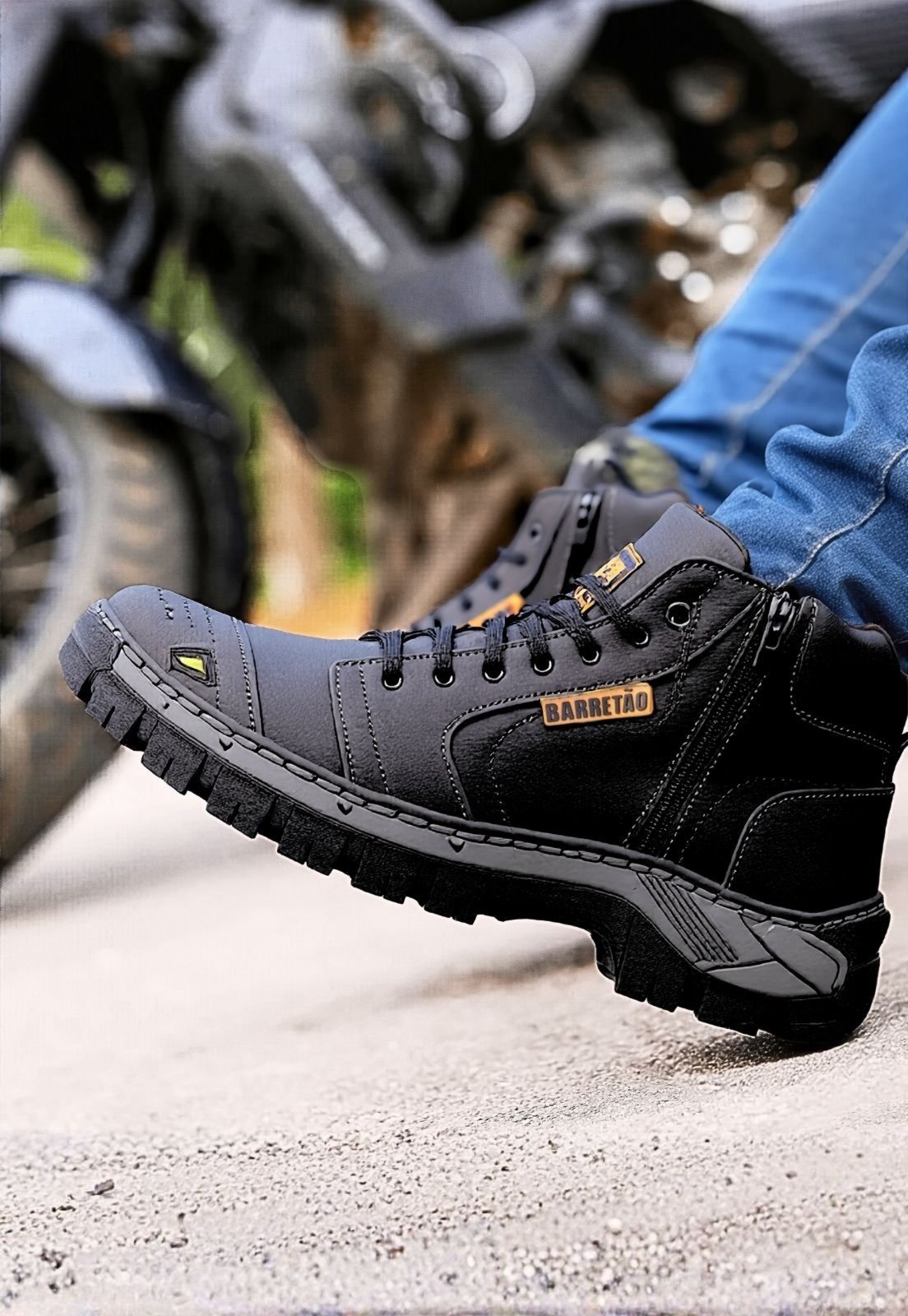 Bota Coturno Adventure Masculina Pantanal Brasil Clube do Sapato de Franca DFT Touring Preto