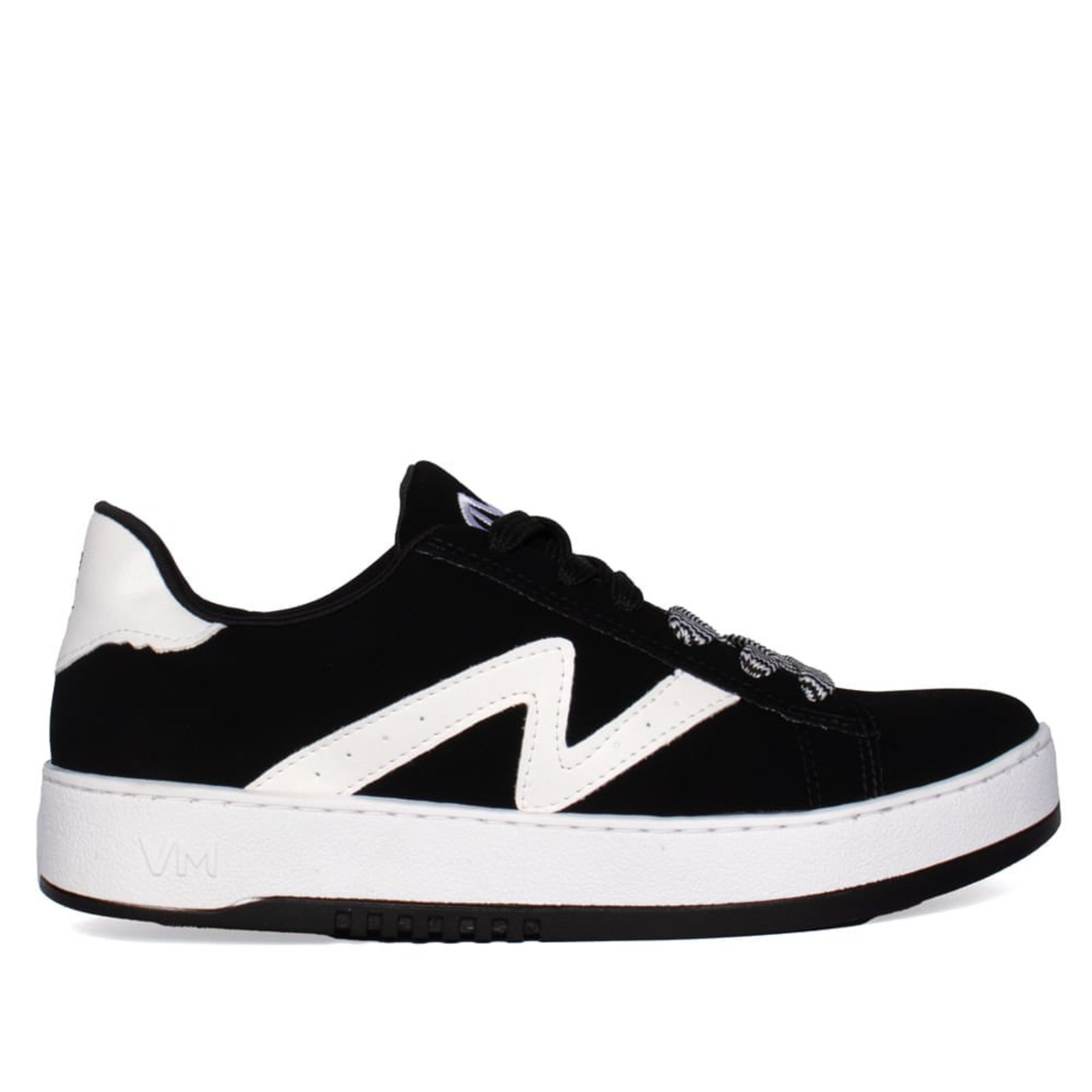 Tênis Feminino Via Marte Casual Nobuck Preto/Branco