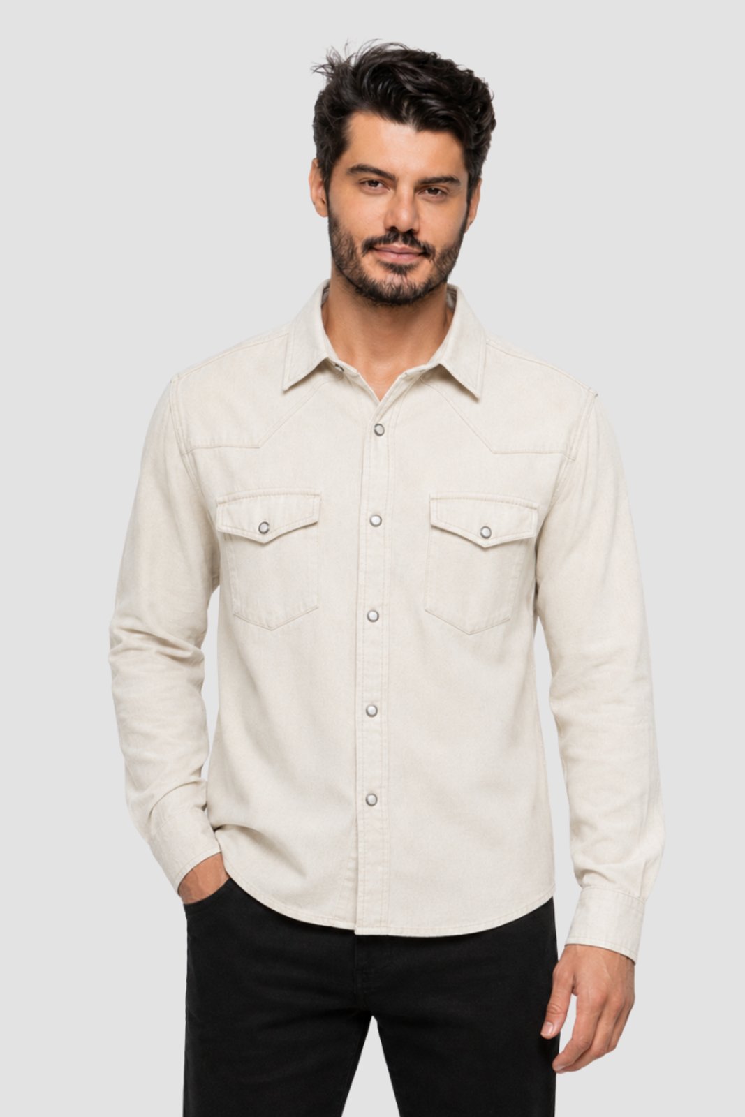 Camisa Sarja BLS Lapela Off White Doct