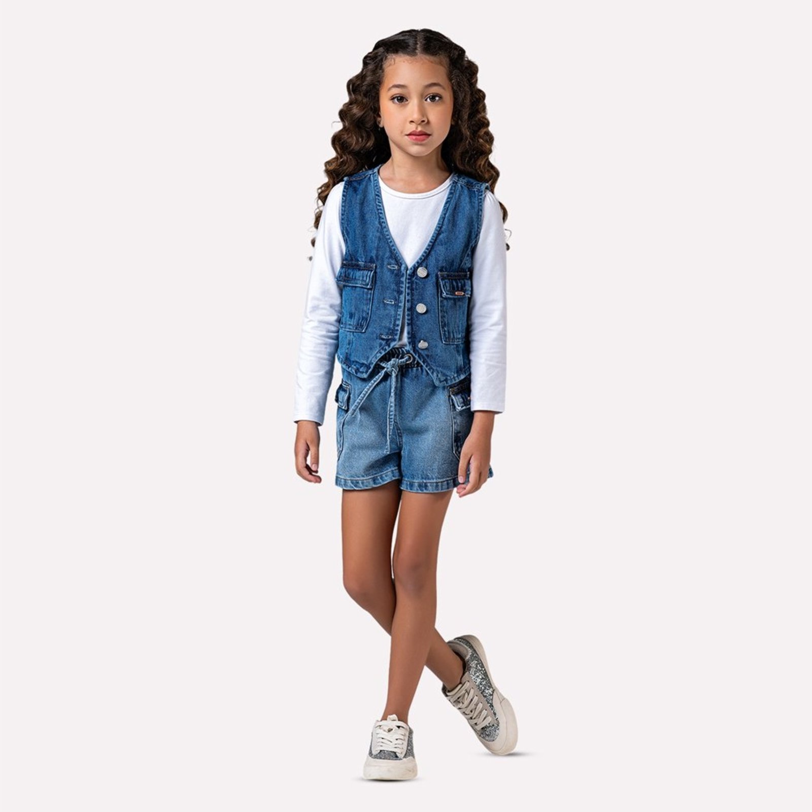 Infantil - Colete Menina Jeans Mania