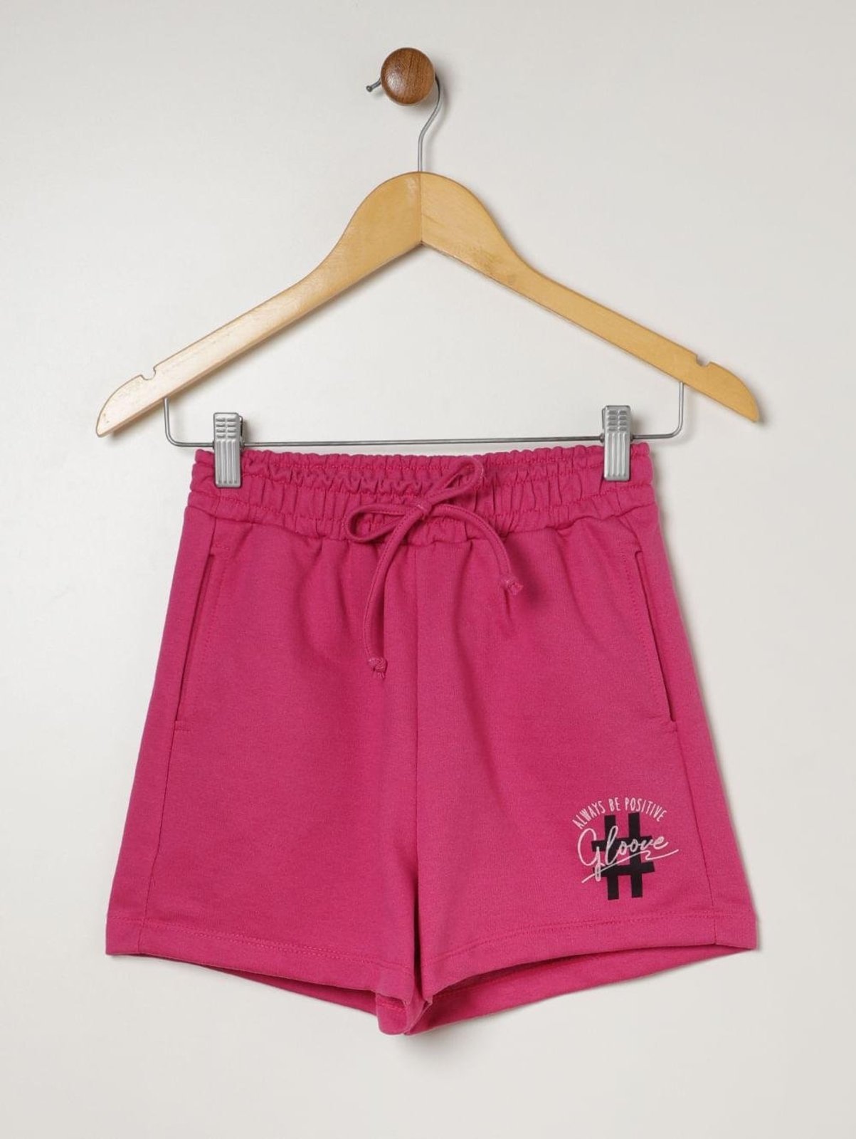 Infantil - Short Moletom Juvenil Para Menina - ROSA