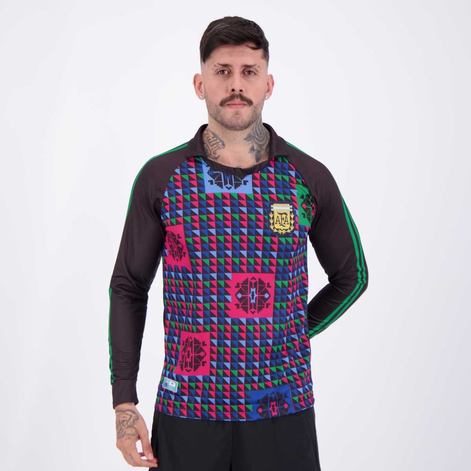 Camisa Argentina Retrô Goleiro 1990 Preta