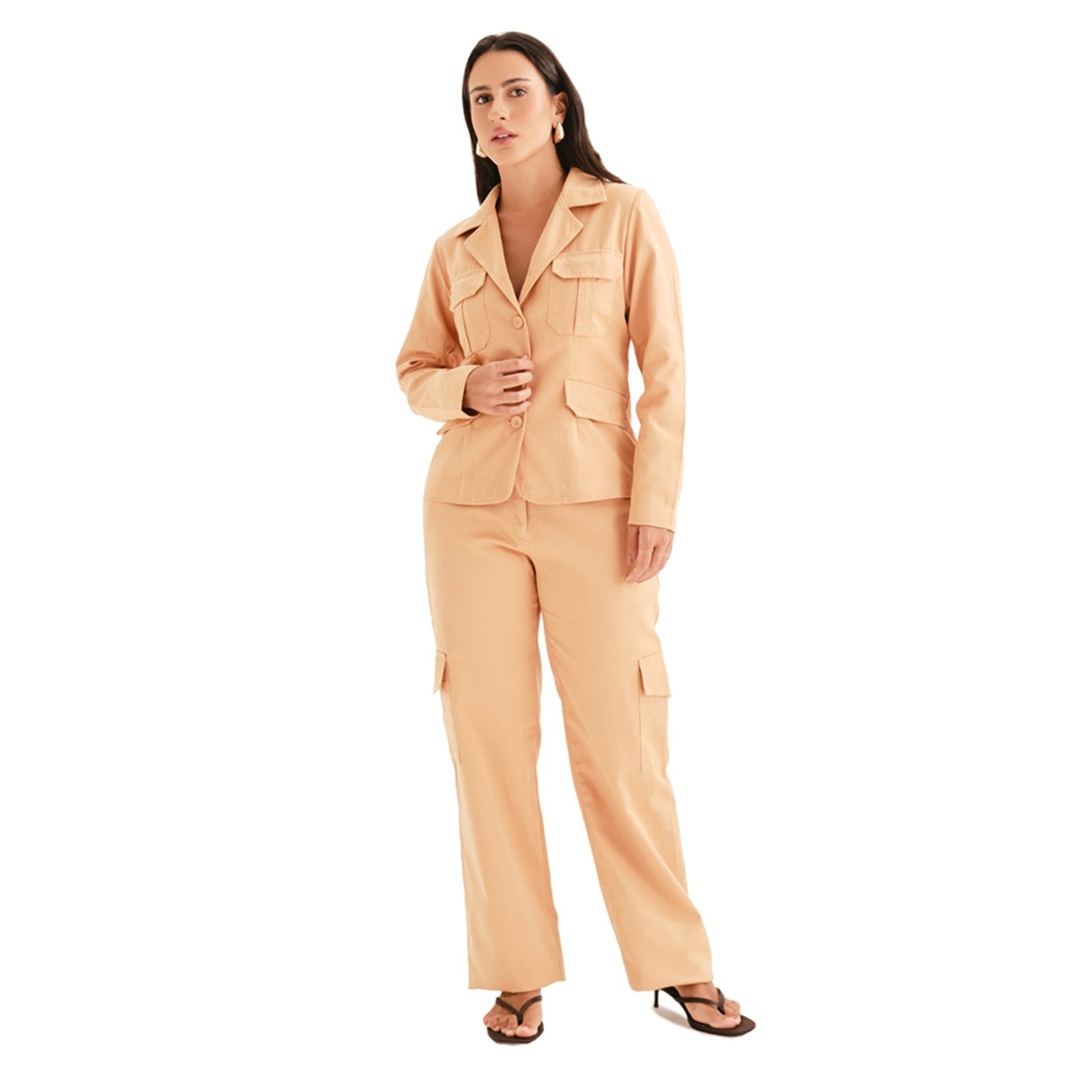 Calça Cargo Feminina Caramelo Mara Caboo
