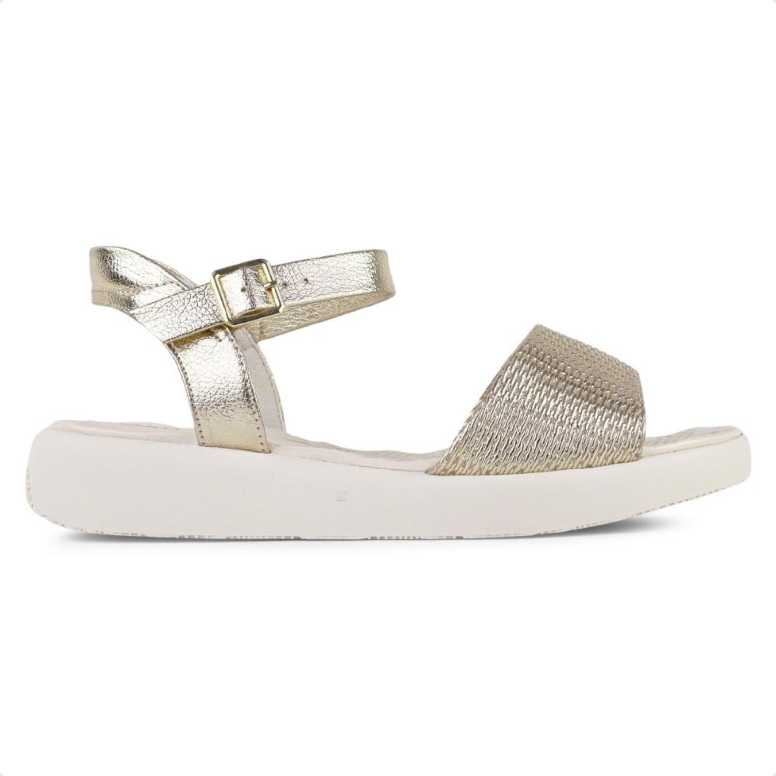 Sandália Comfortflex Com Fivela Feminina Branco