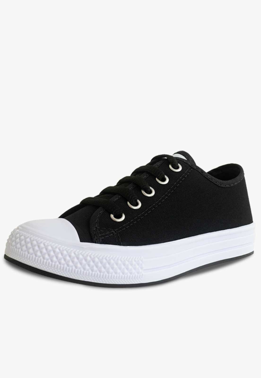Infantil - Tênis Casual Básico Moda Menina Preto