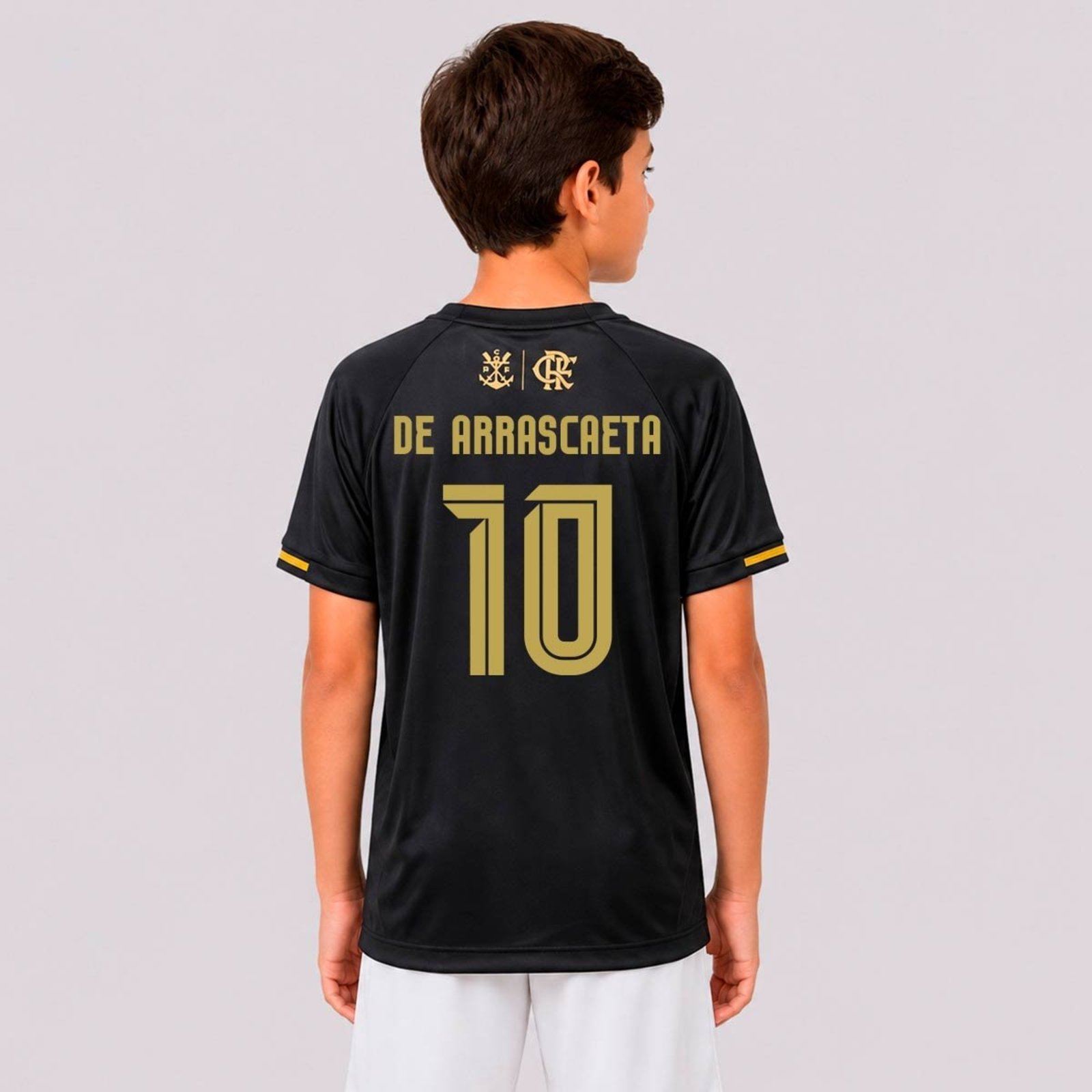 Camisa Flamengo Solto Preta 10 De Arrascaeta