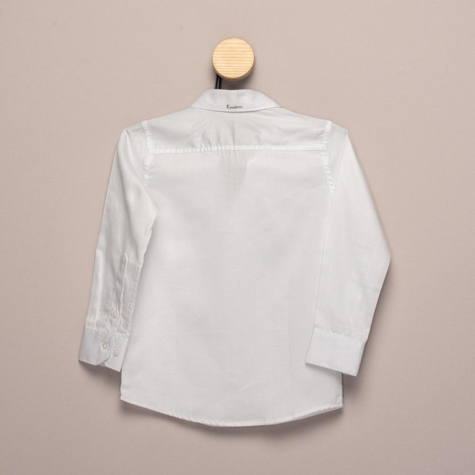 Vista 3 Infantil - Bata Masculina Teodoro Algodão Chevron Lisa Casual 2 TEODORO CAMISARIA branco TEODORO CAMISARIA branco
