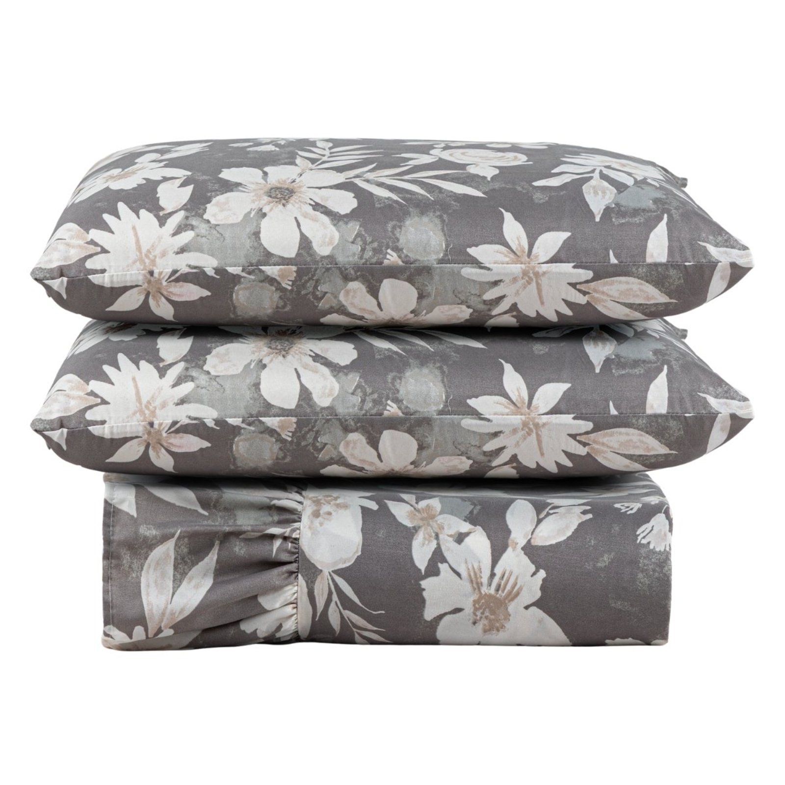 Kit Cobre Leito Laila Casal Micropercal 400 Fios Colcha Com Babado Estampado 3 Peças Floral 6