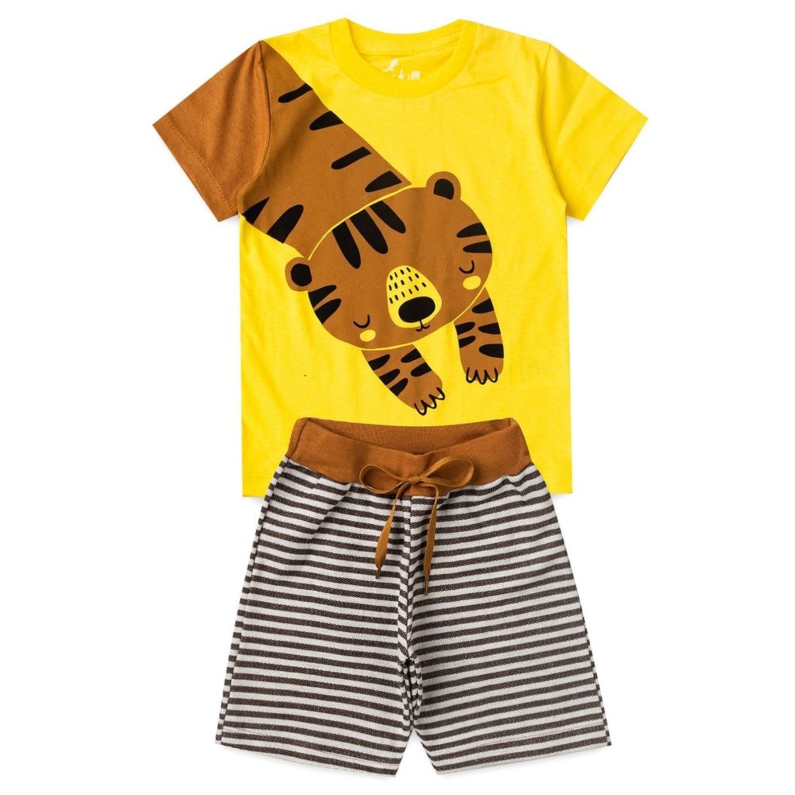 Infantil - Conjunto Menino Algodão Premium Tigre Kangulu
