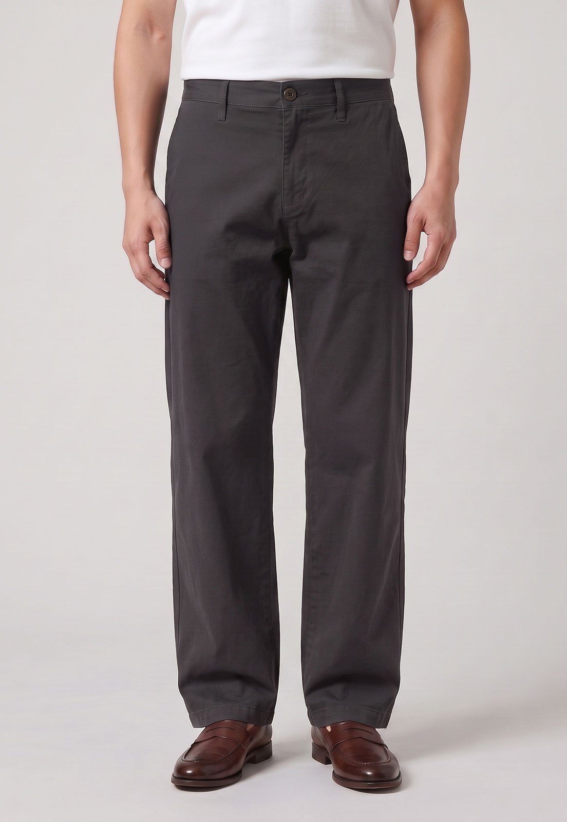Calça Masculina Dudalina Reta Grafite