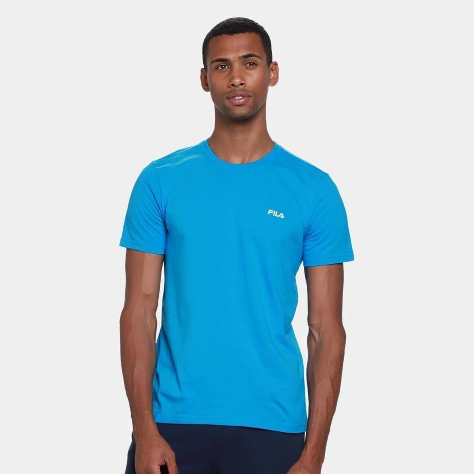 Camiseta Masculina Malha Fila Classics 1367930 Azul G