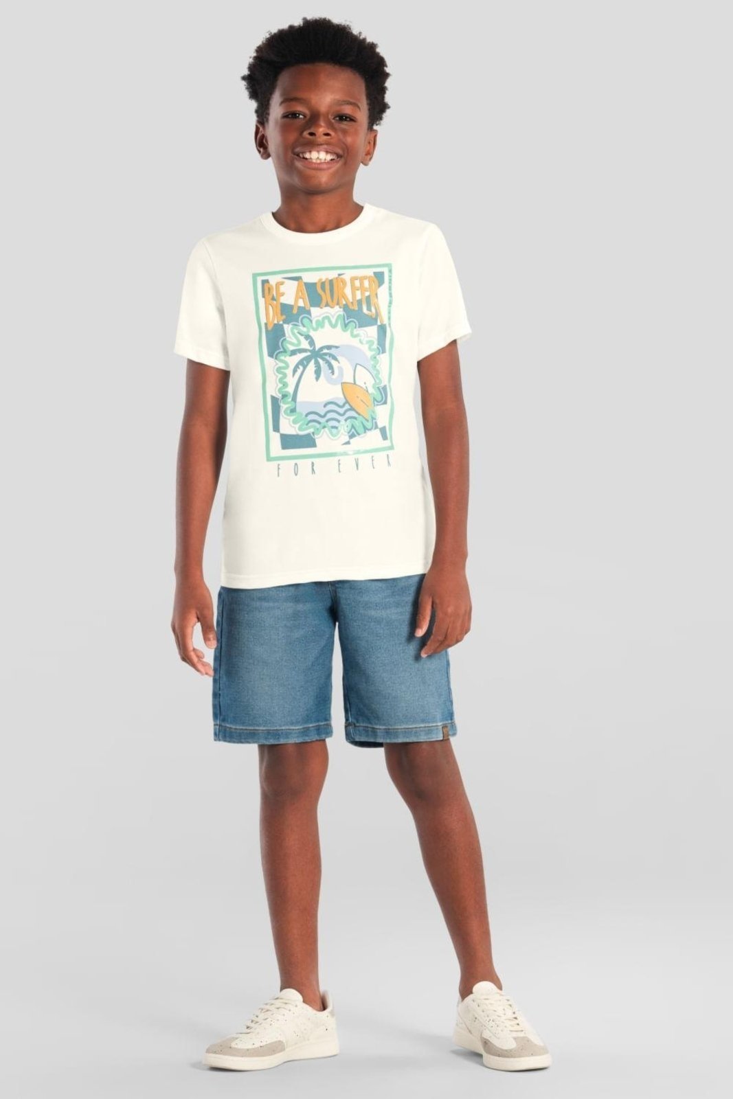 Vista 2 Infantil - Camiseta menino tropical em gel Brandili nude Brandili nude