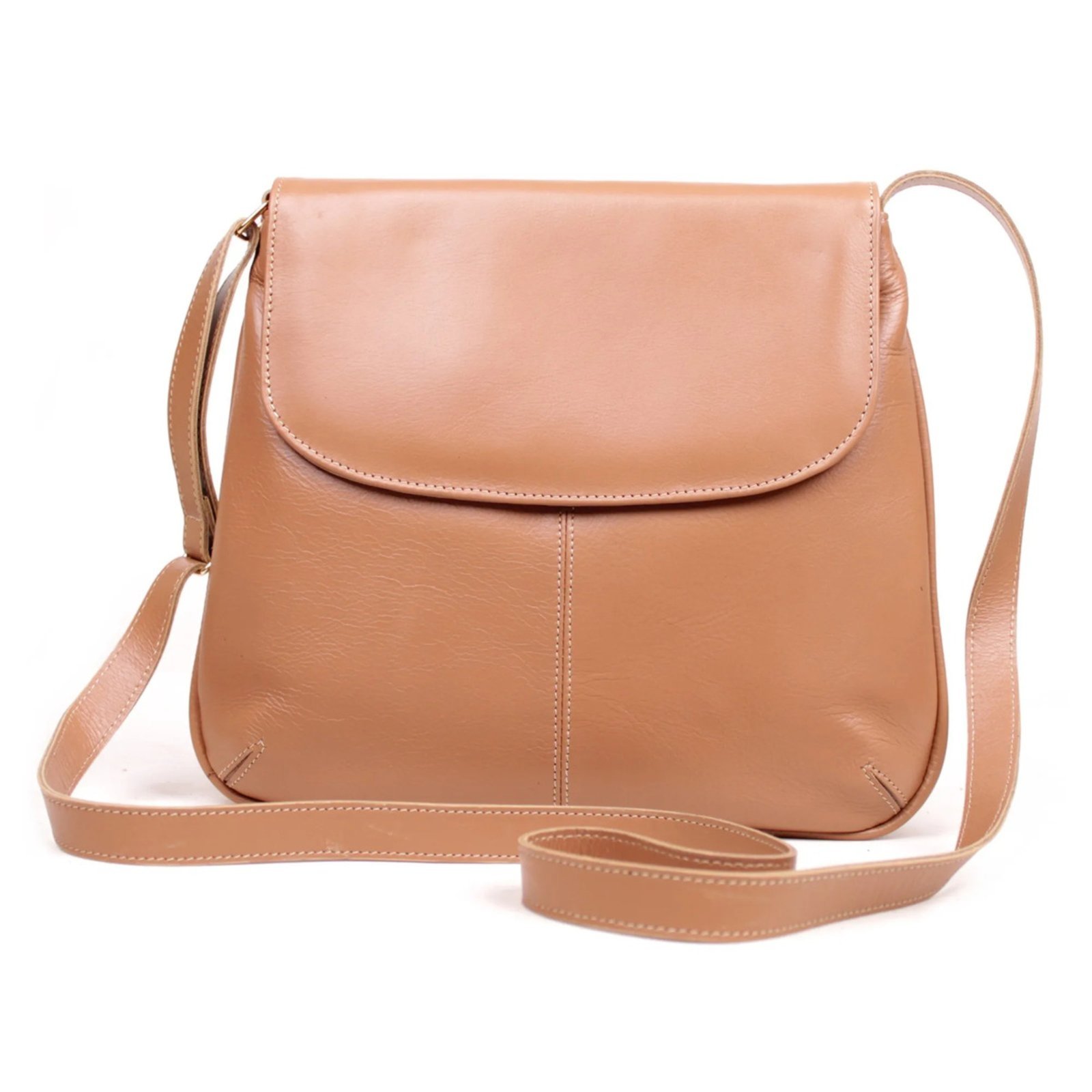 Bolsa Transversal em Couro Amêndoa Artlux 1411