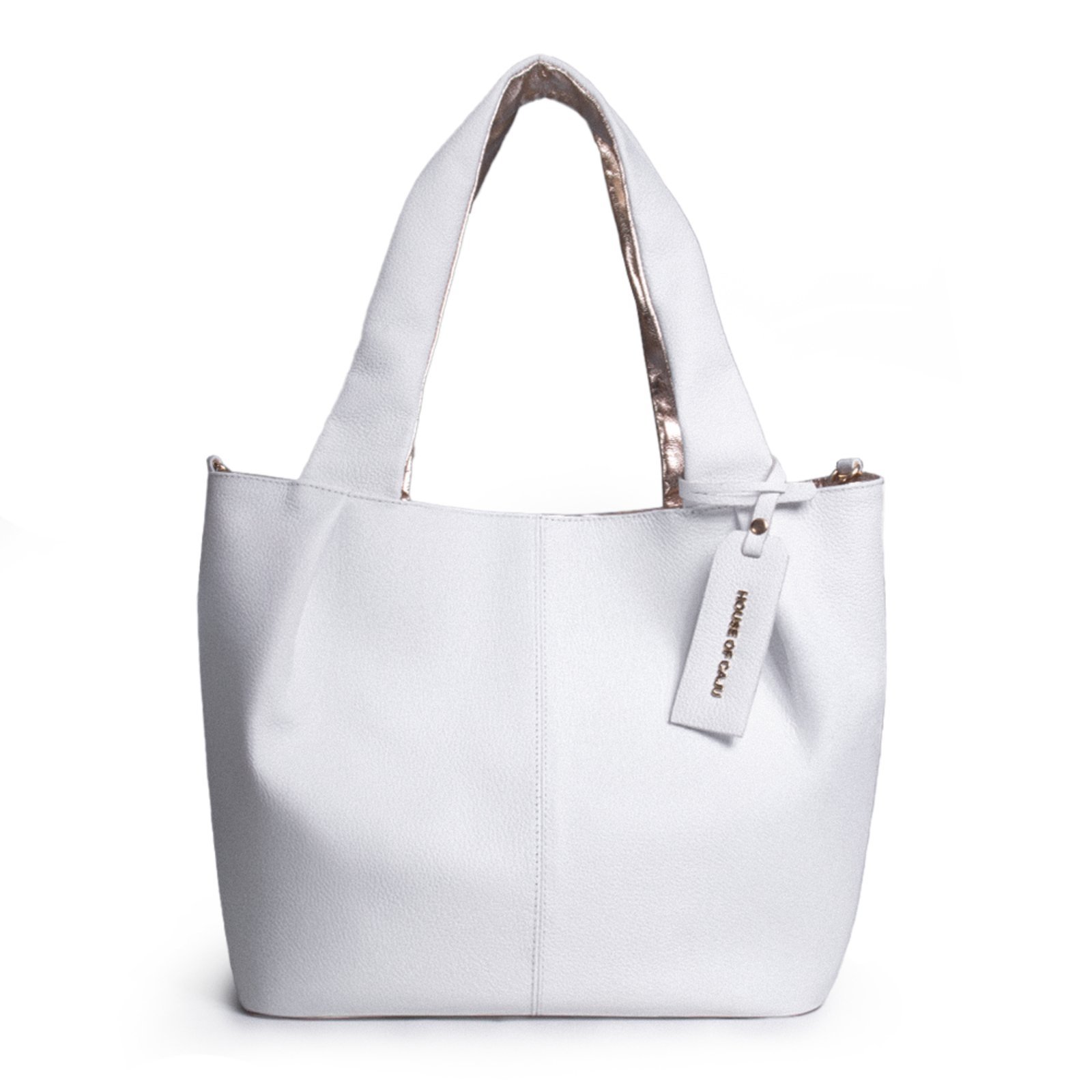 BOLSA FEMININA EM COURO TIRACOLO BRANCO COM DOURADO “ANA RANGEL”””