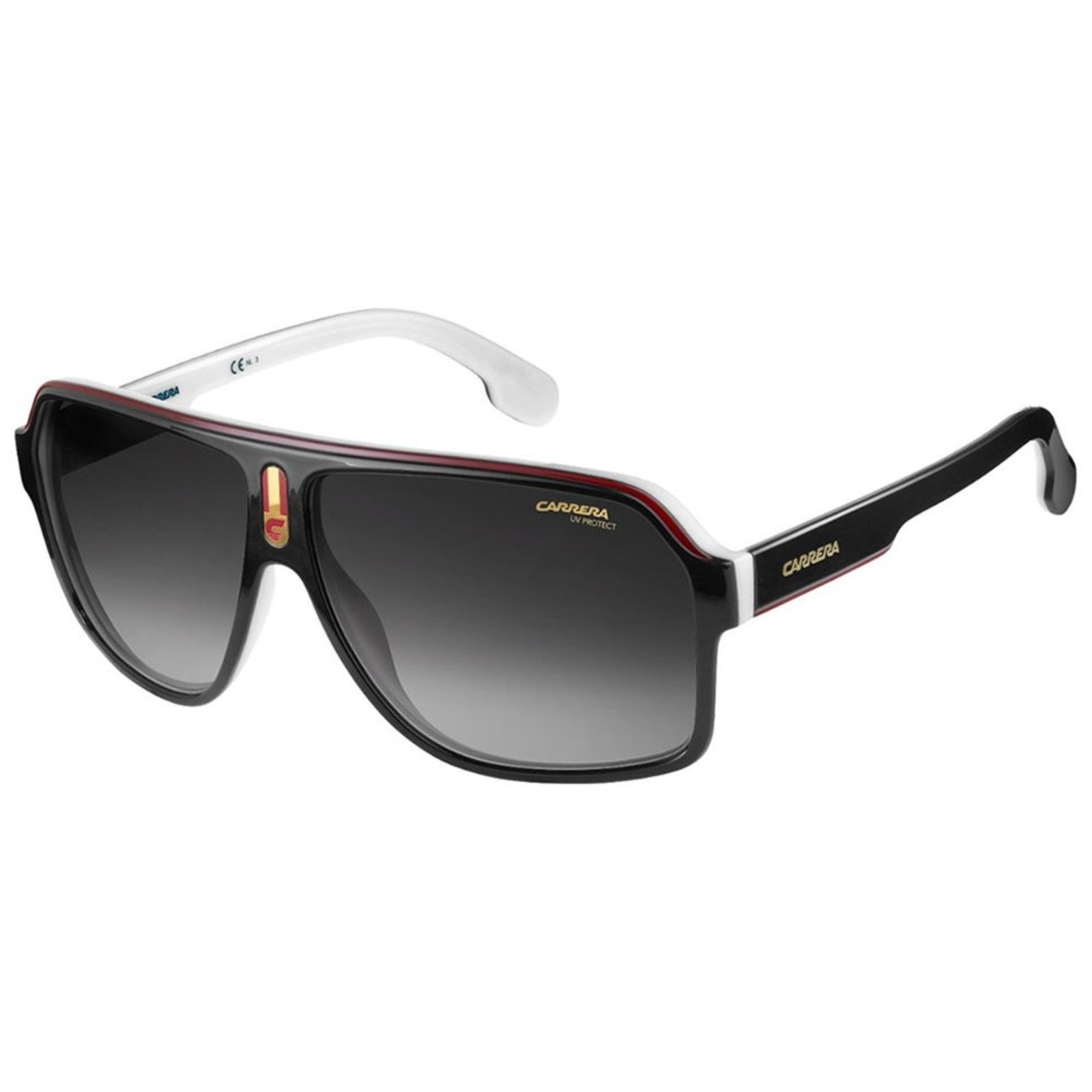 Vista 2 Óculos Carrera 1001/S Branco preto Carrera preto