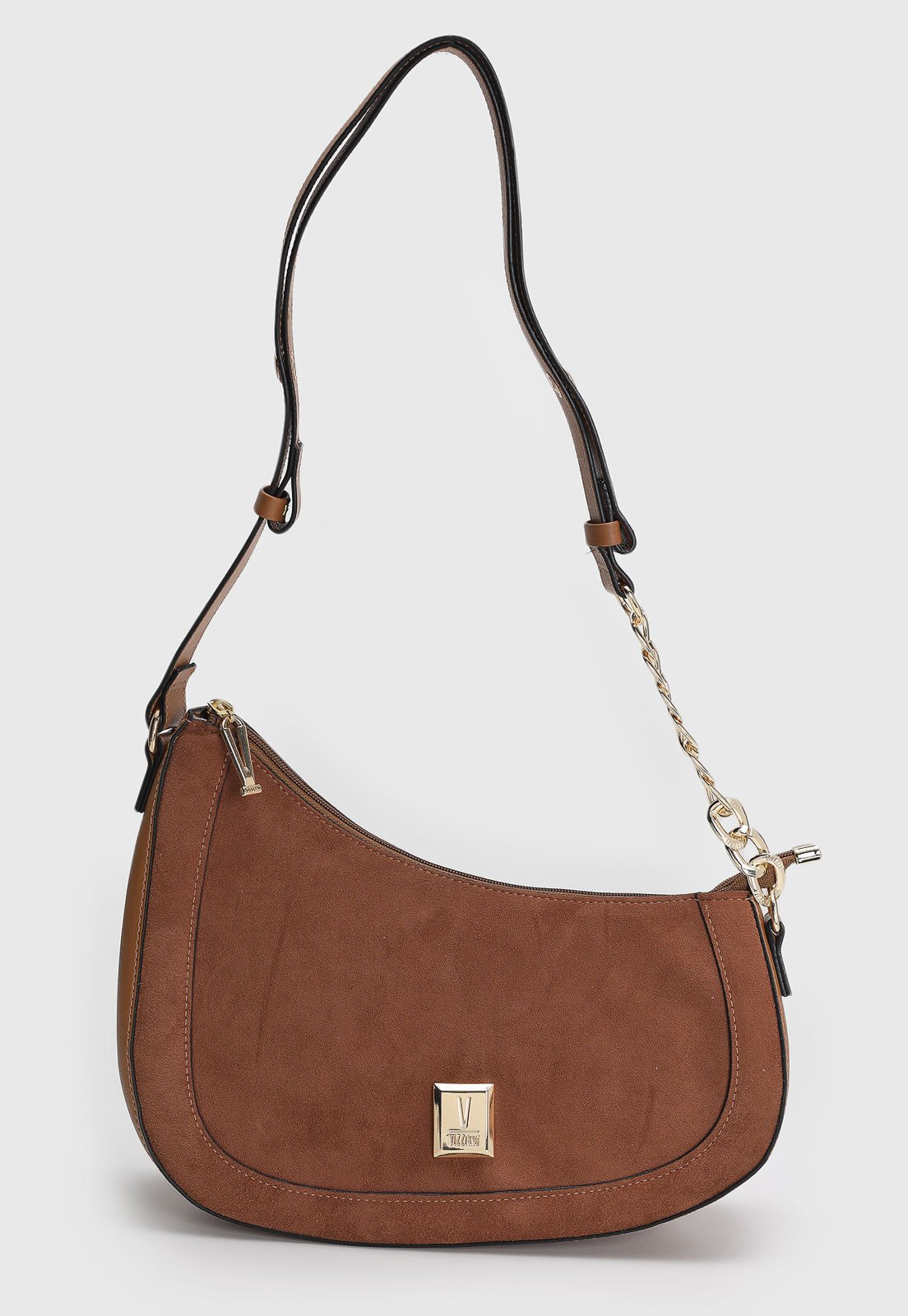 Bolsa Tiracolo Vizzano Camurça Caramelo