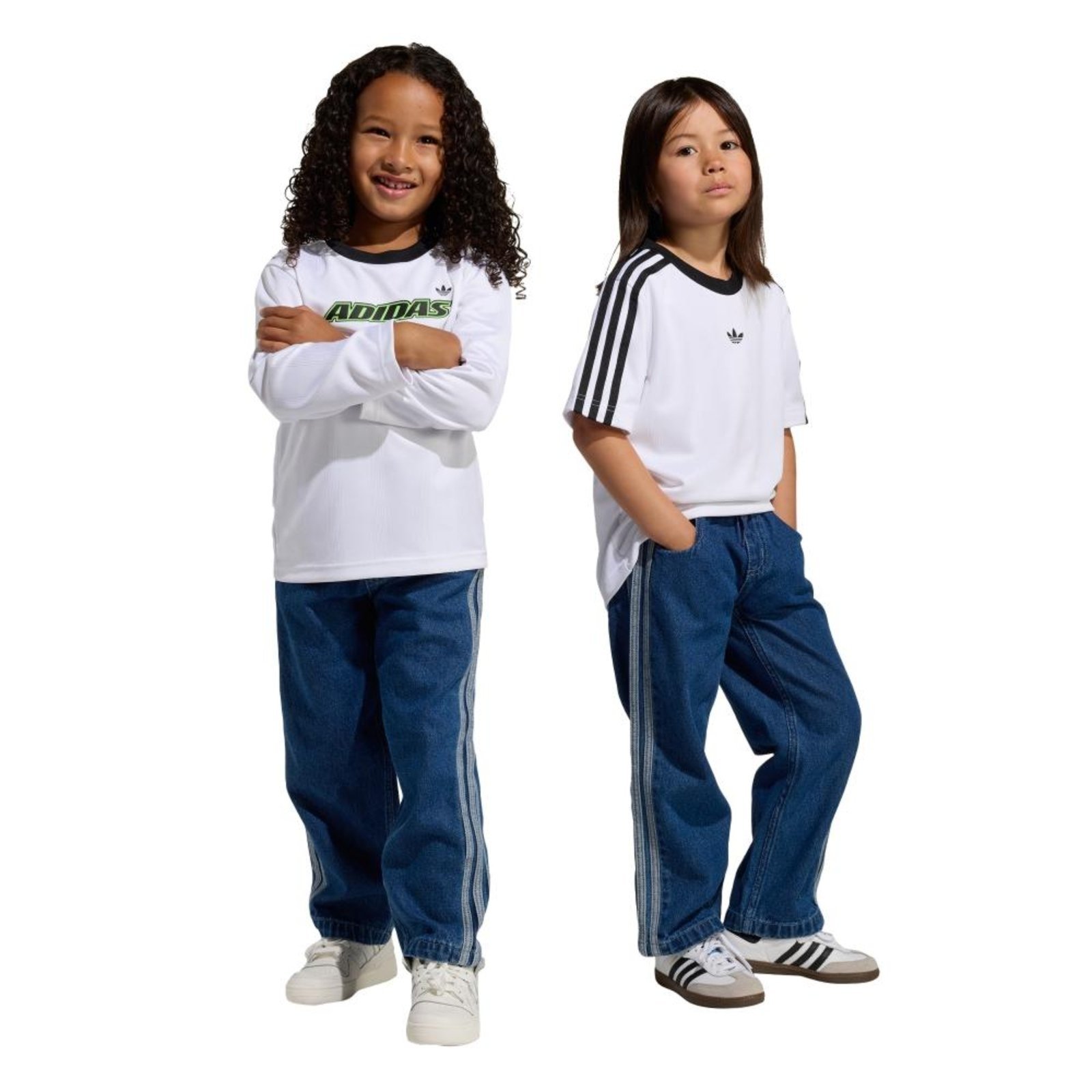Infantil - Calça Esportiva Firebird Denim Adidas Originals Azul — R$ 349,99 em Dafiti br
