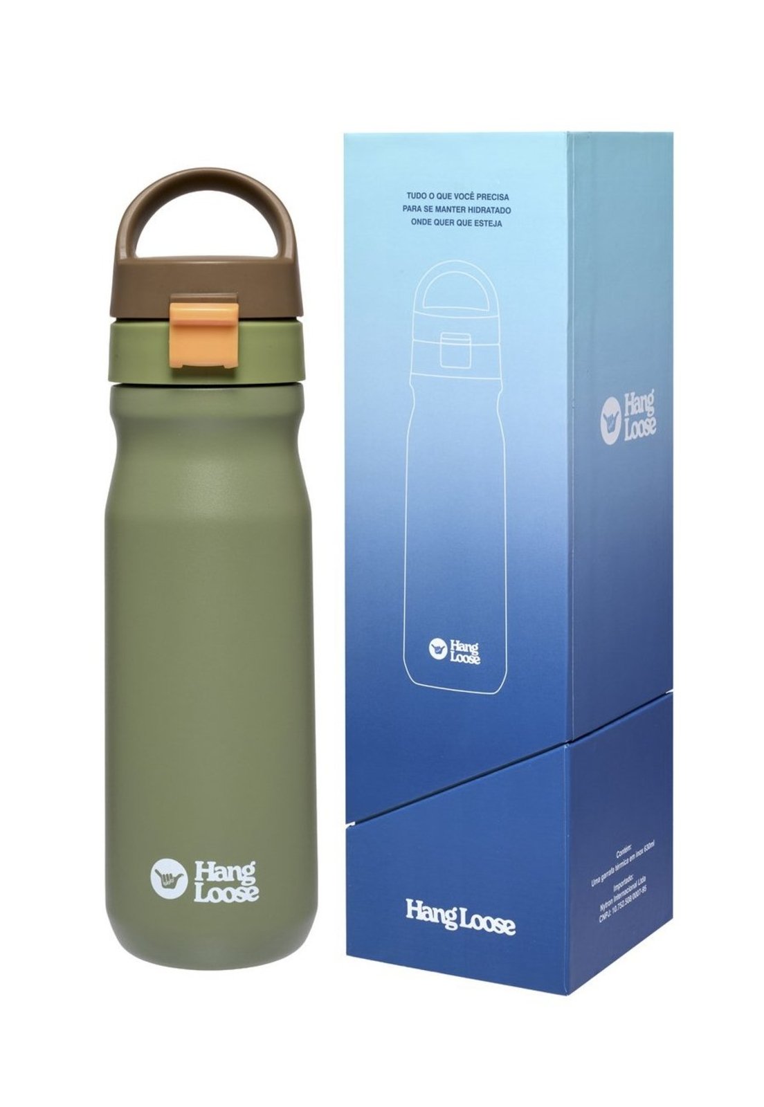 Garrafa Térmica 630 ML Passeio Resistente Hang Loose