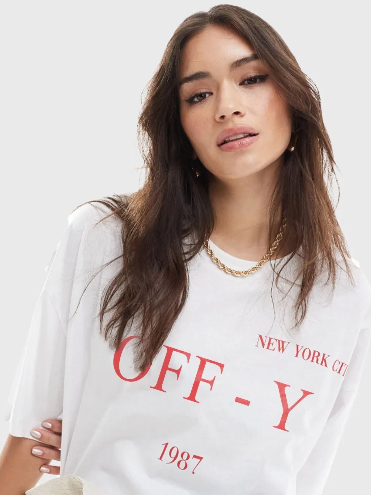 Camiseta Oversized Streetwear Off-Y 1987